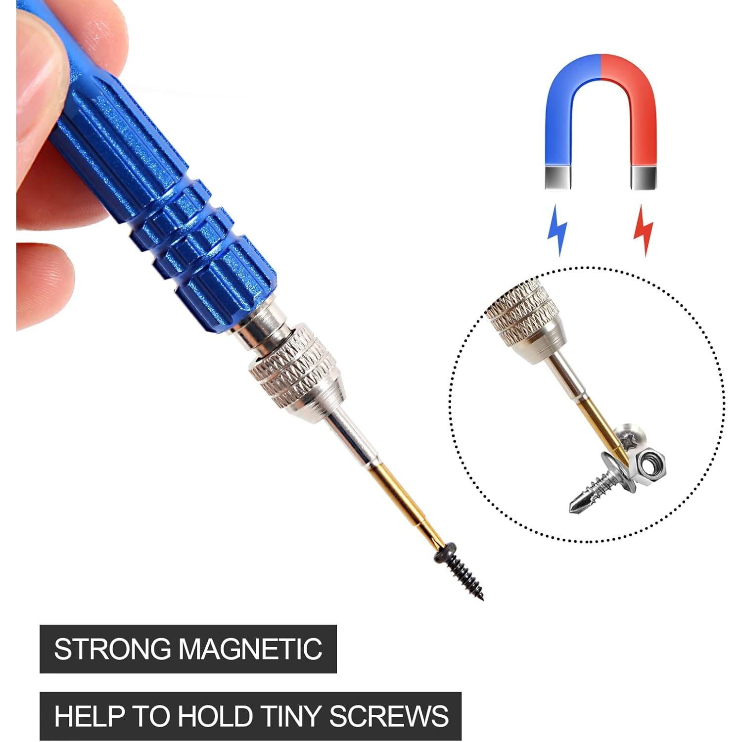 Juego de Destornilladores de Precisión YANPLS 5 Puntas Magnéticas