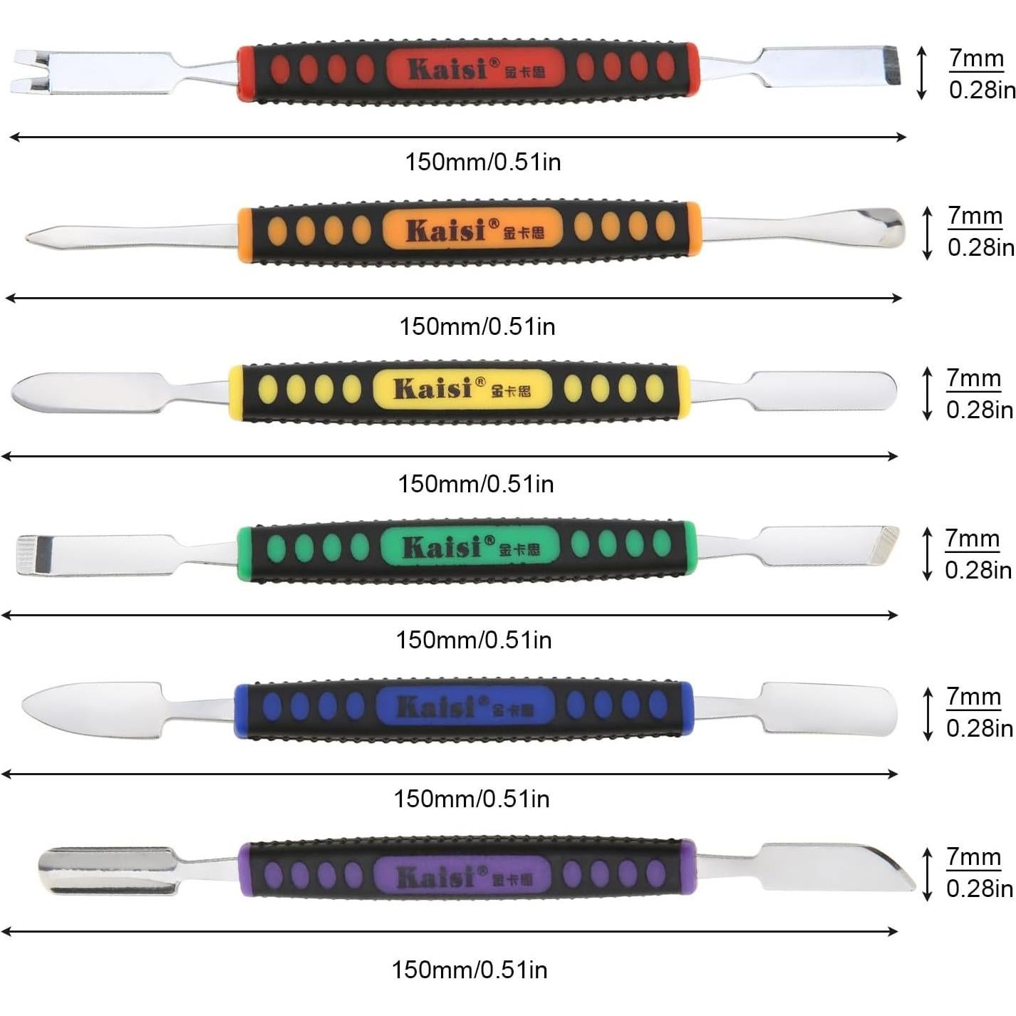 Set de 6 Espátulas de Metal Doble Extremo OriGlam
