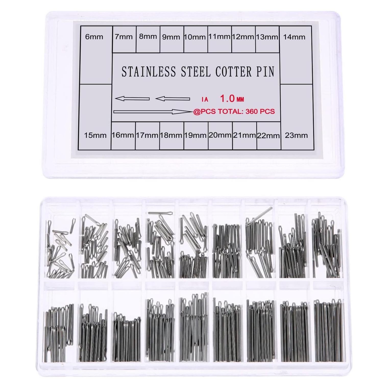 Kit 360 Pasadores de Enlace Acero Inoxidable Hicello 6-23mm