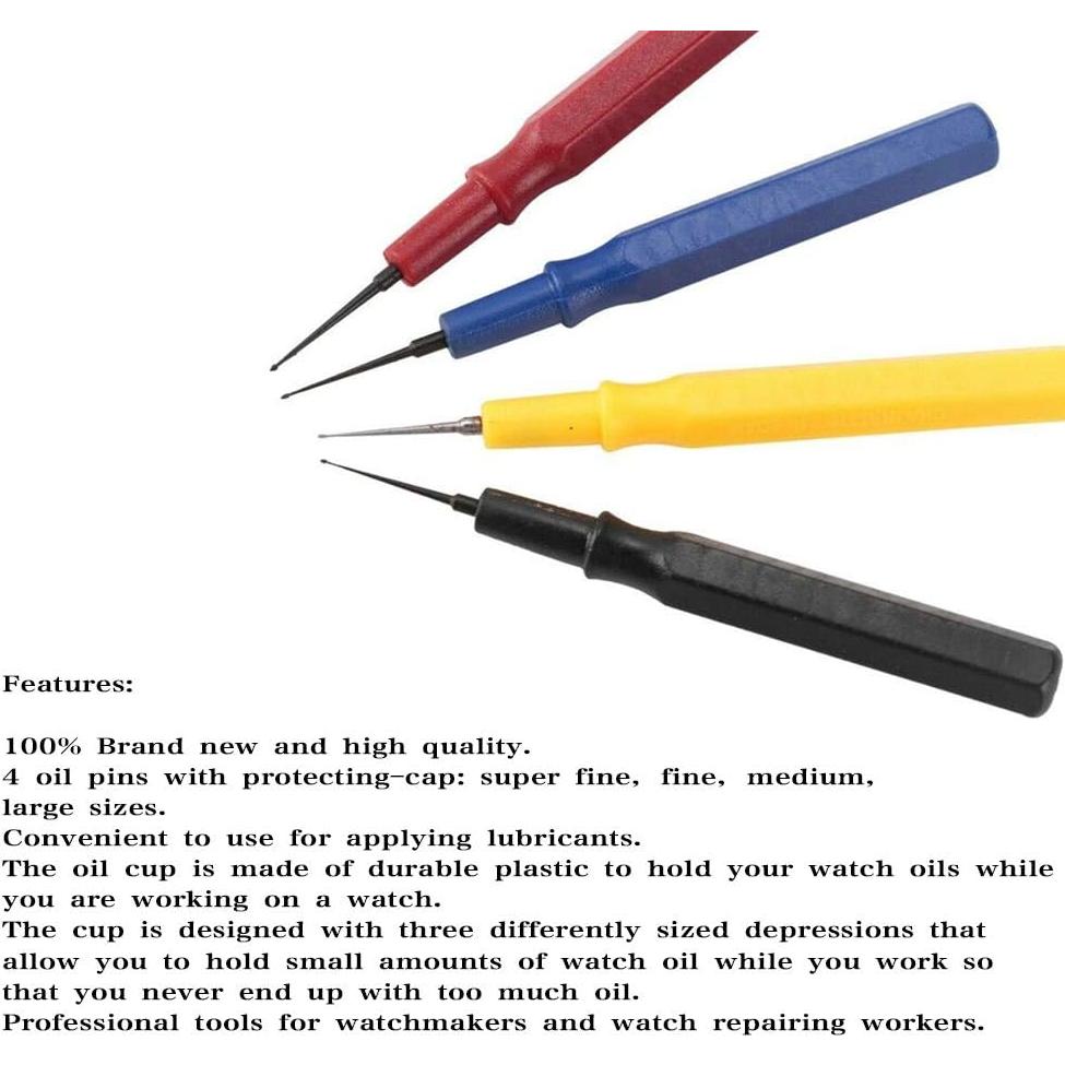 Kit de Herramientas para Reparación de Relojes Acxico con 4 Plumas y Taza