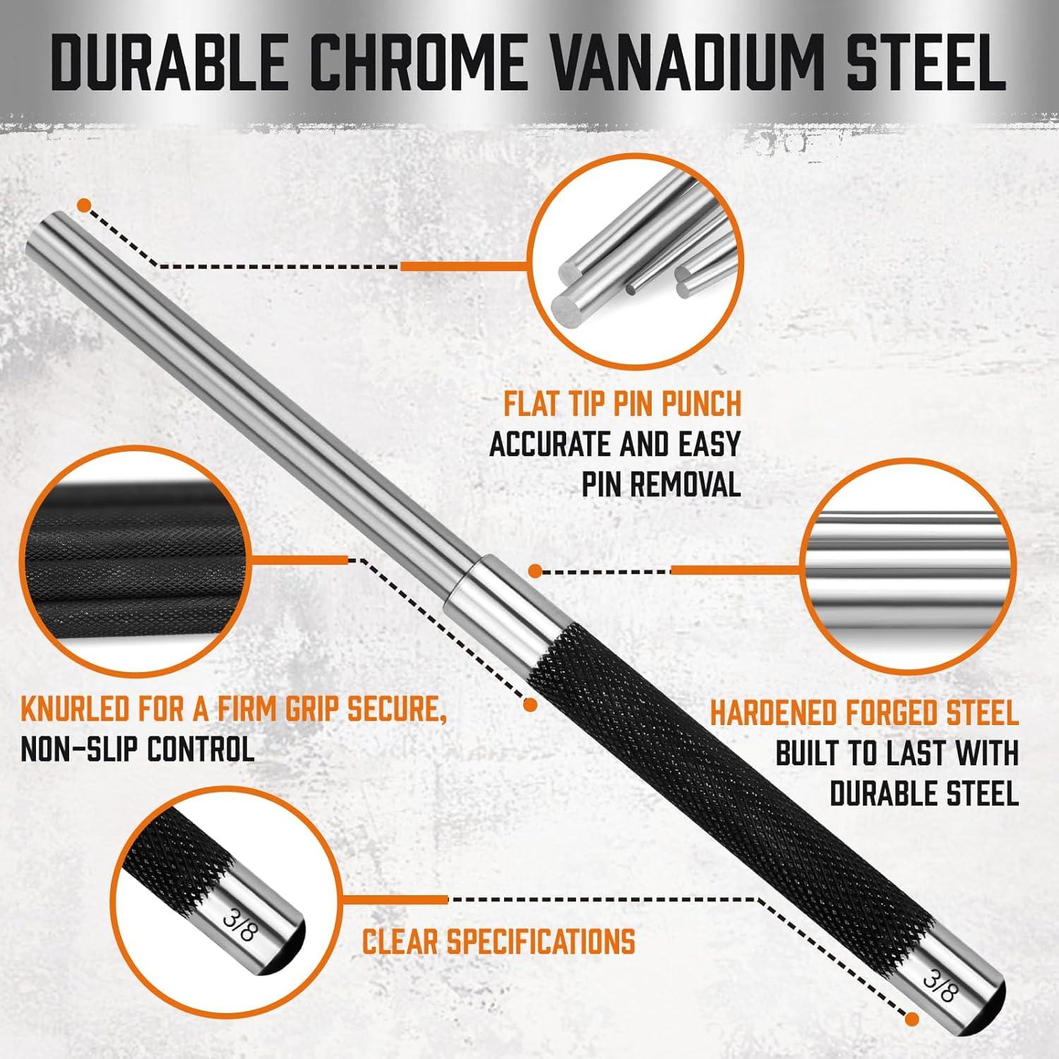 Juego de 5 Puntas de Pasador HORUSDY 20.32 cm Acero al Carbono