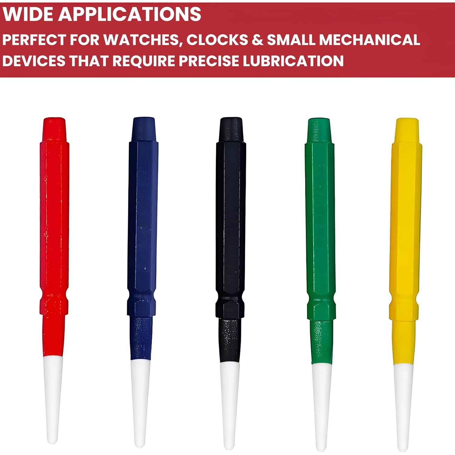 Juego de Agujas de Aceite Taurish - 5 Bolígrafos para Relojeros