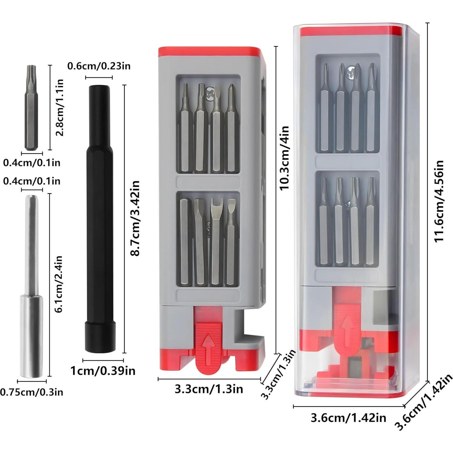 Juego de Destornilladores de Precisión 30 en 1 KALiM Rojo