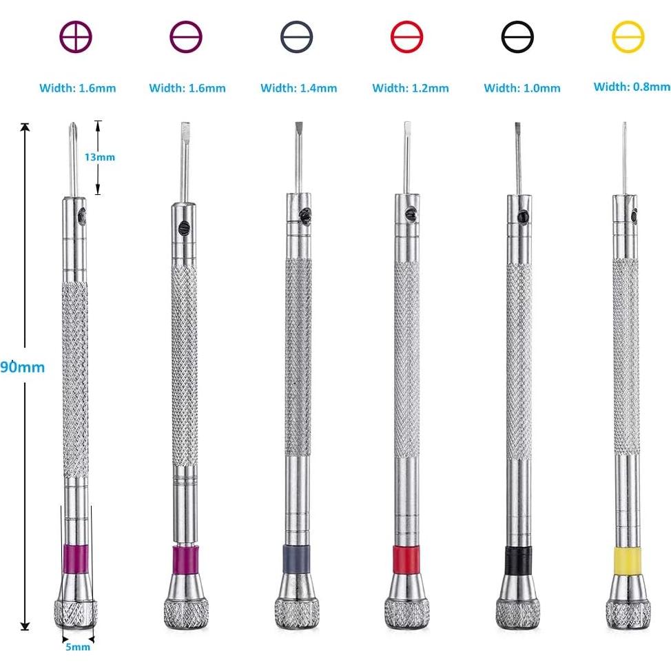 Juego de Destornilladores de Precisión VAKOGAL 6PCS 0.8-1.6mm