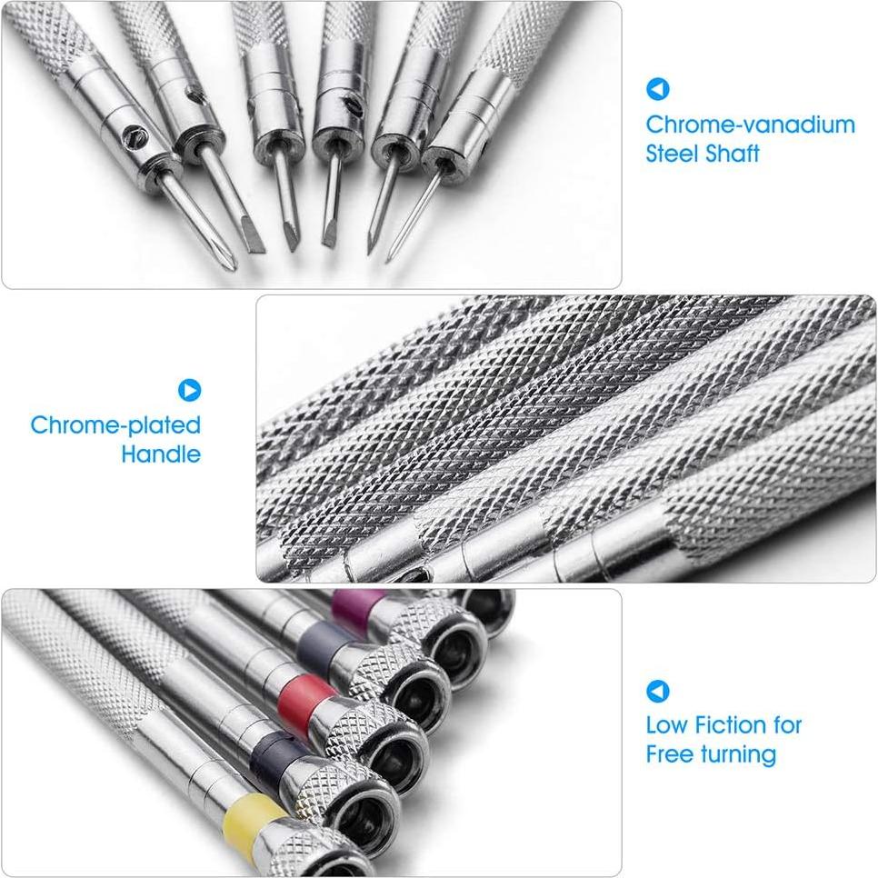 Juego de Destornilladores de Precisión VAKOGAL 6PCS 0.8-1.6mm