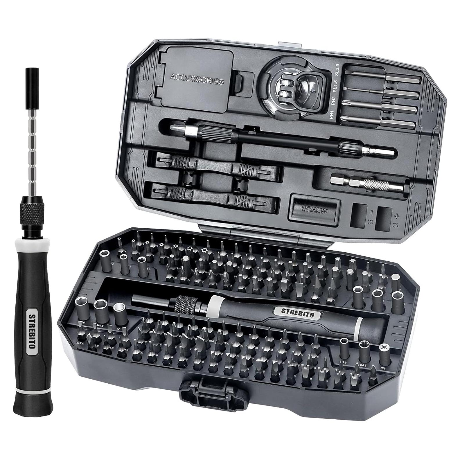 Juego de Destornilladores de Precisión STREBITO 153 en 1