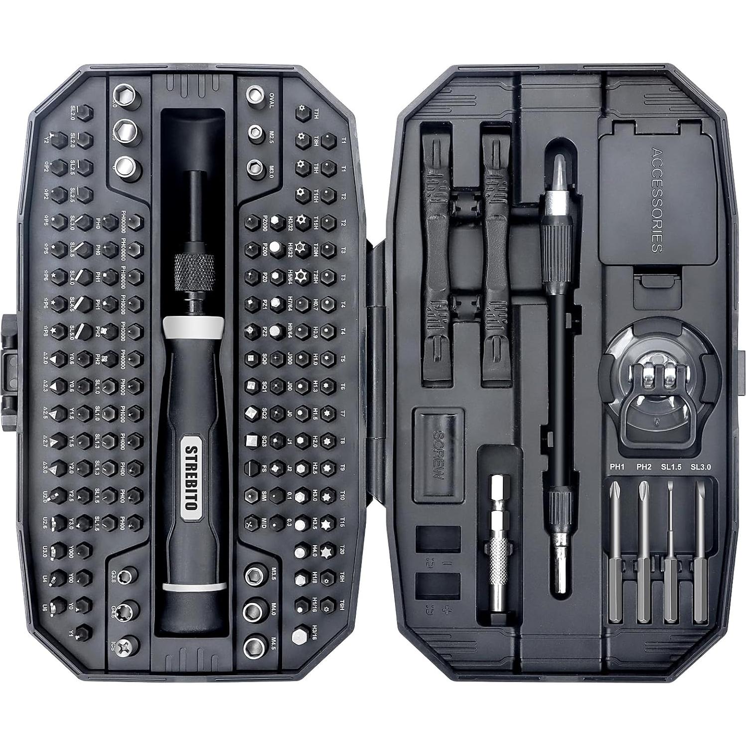 Juego de Destornilladores de Precisión STREBITO 153 en 1