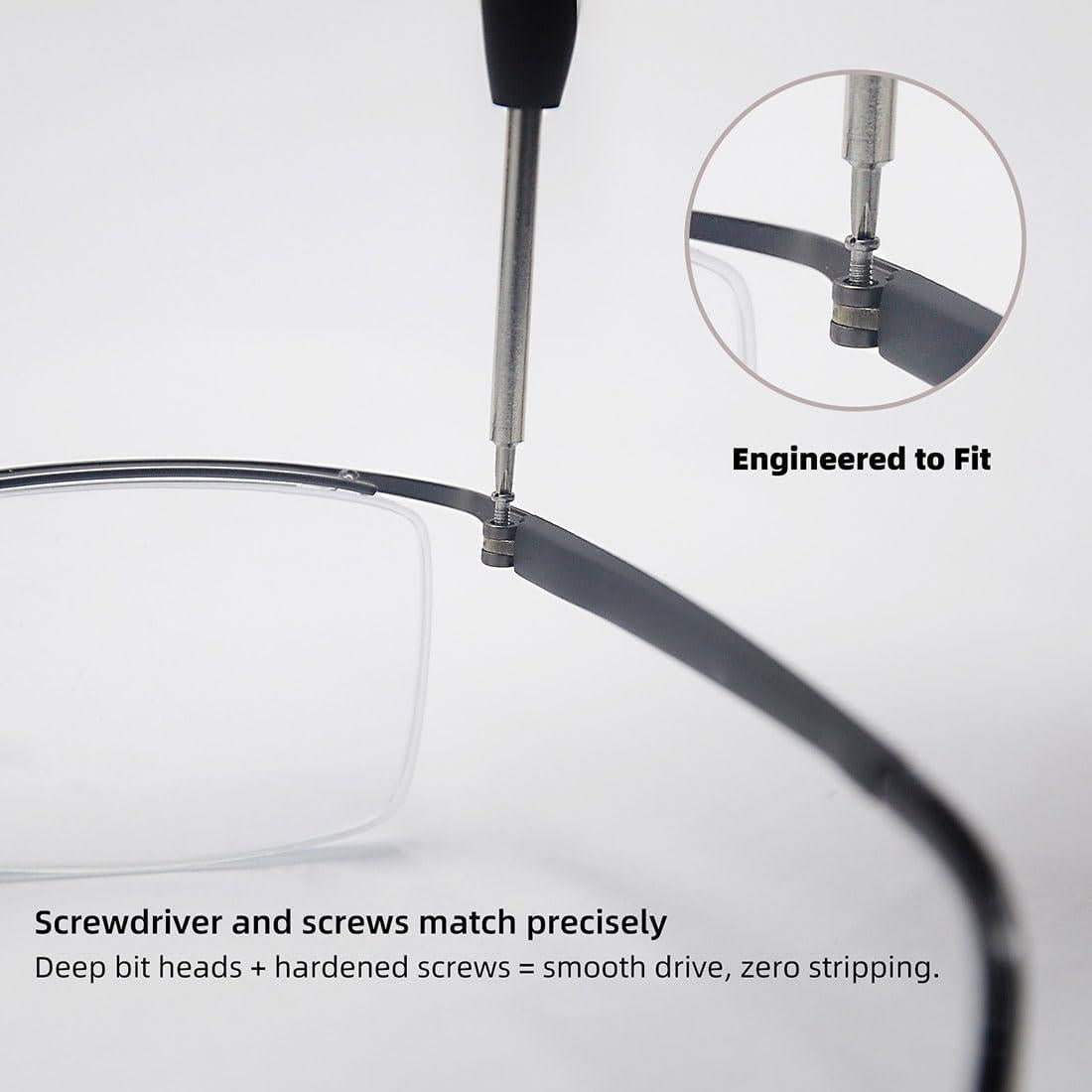 Kit de Reparación de Gafas Sunsmiles con Tornillos y Almohadillas