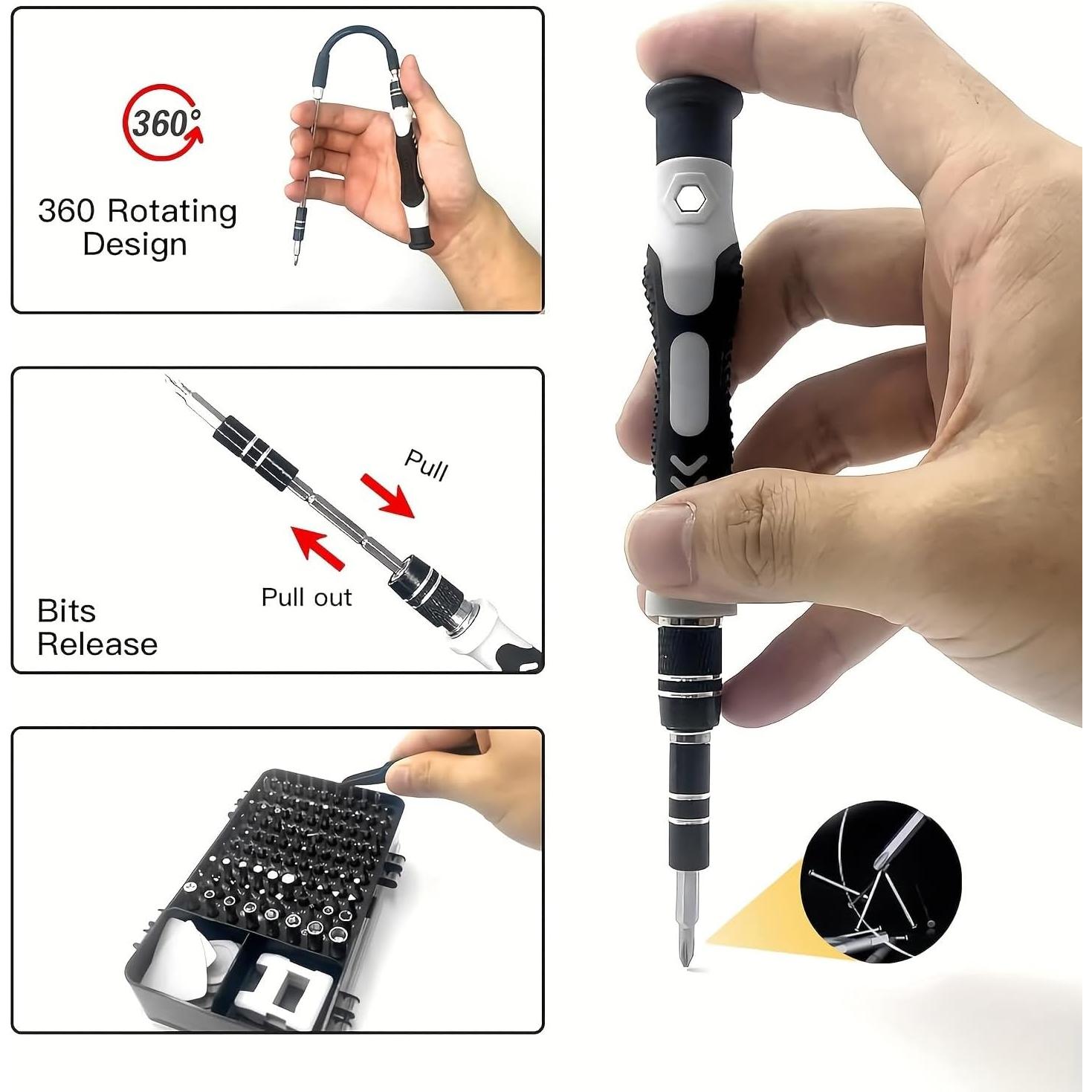 Juego de Destornilladores de Precisión 115 en 1 ShengYu - Acero de Vanadio