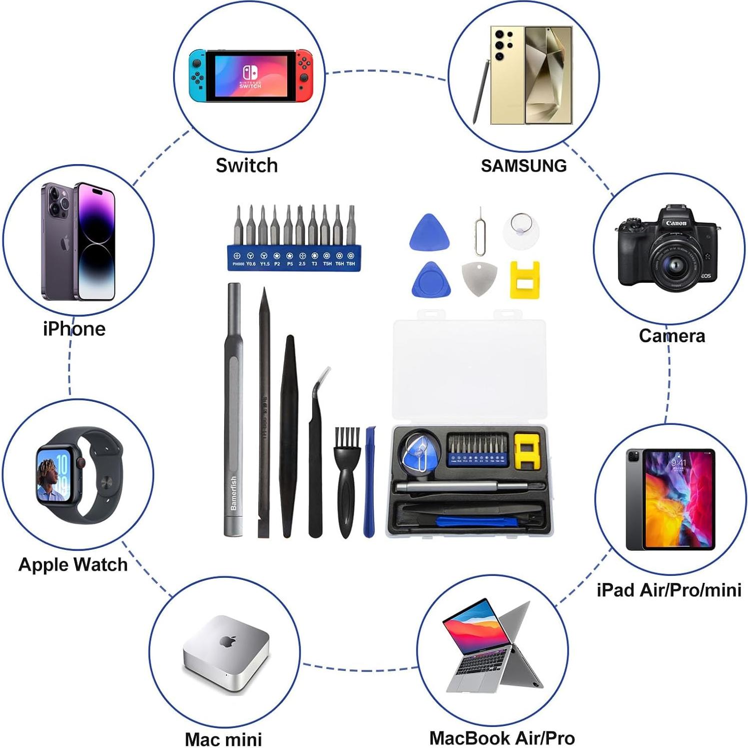 Juego de Destornilladores de Precisión 22 en 1 Bamerfish