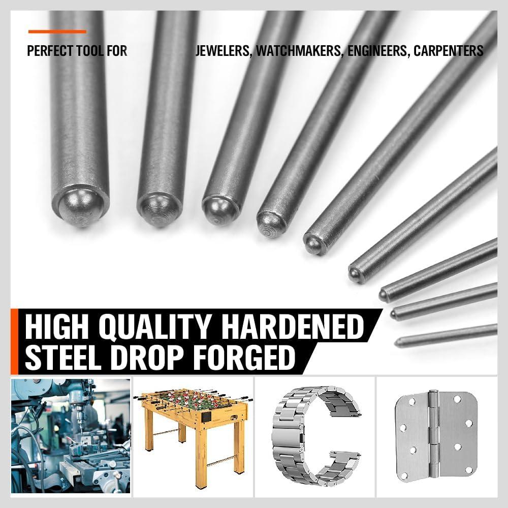 Juego de 9 Piezas de Punzones para Pasadores HORUSDY