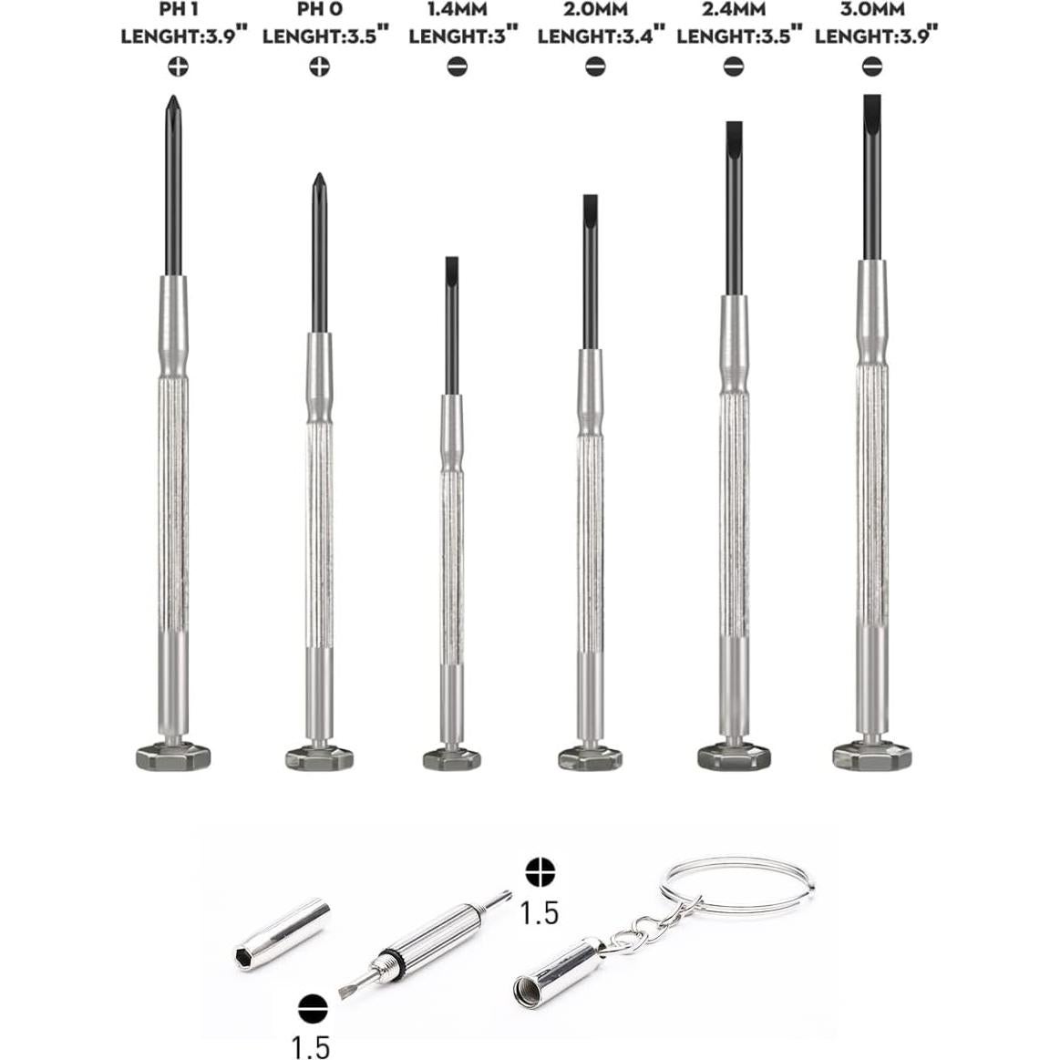 Kit de Reparación de Gafas PTSLKHN 14 Piezas con Tornillos