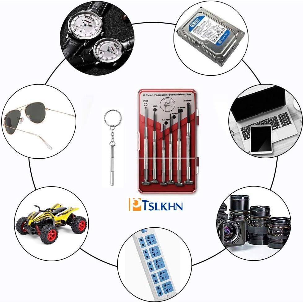 Kit de Reparación de Gafas PTSLKHN 14 Piezas con Tornillos