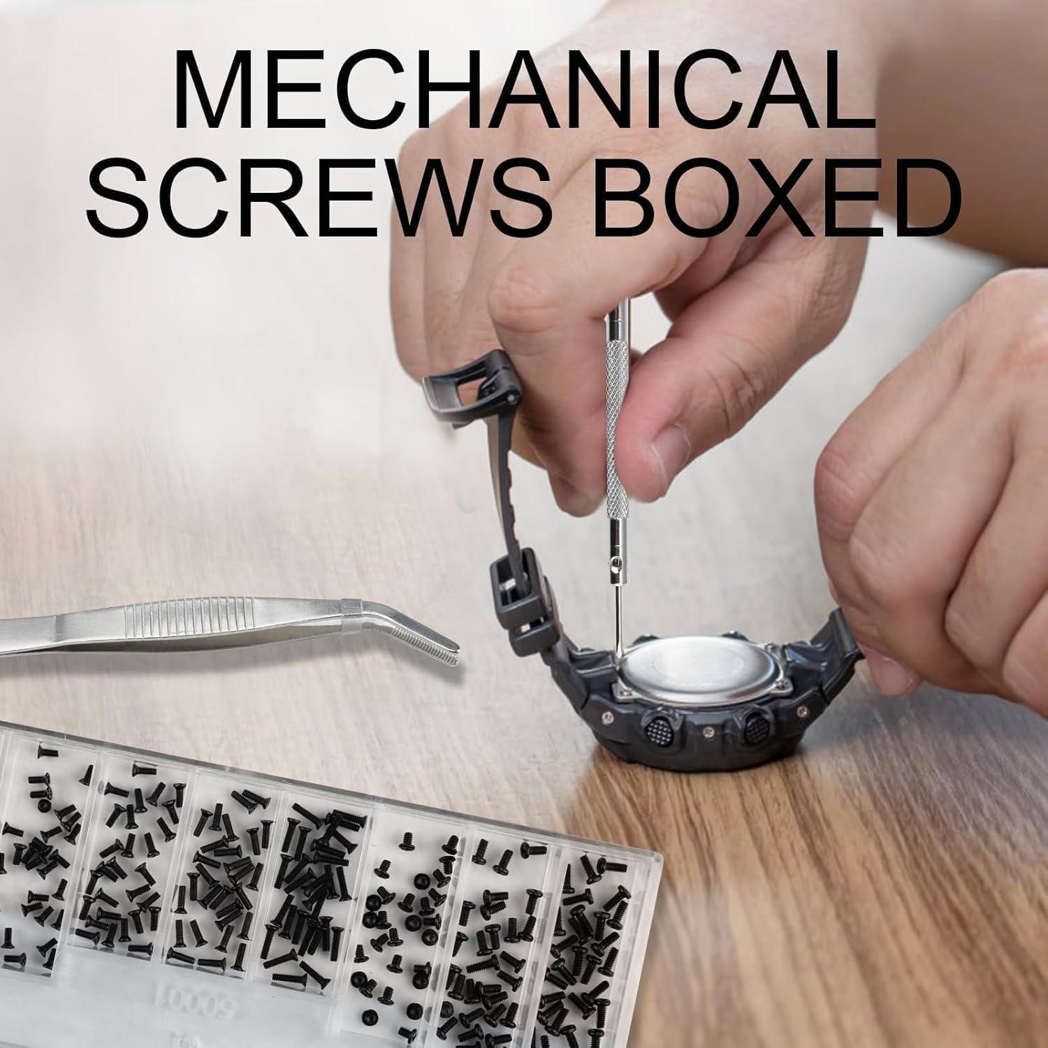 Kit de Tornillos Micro 500 Pcs para Gafas y Electrónica Yenblow