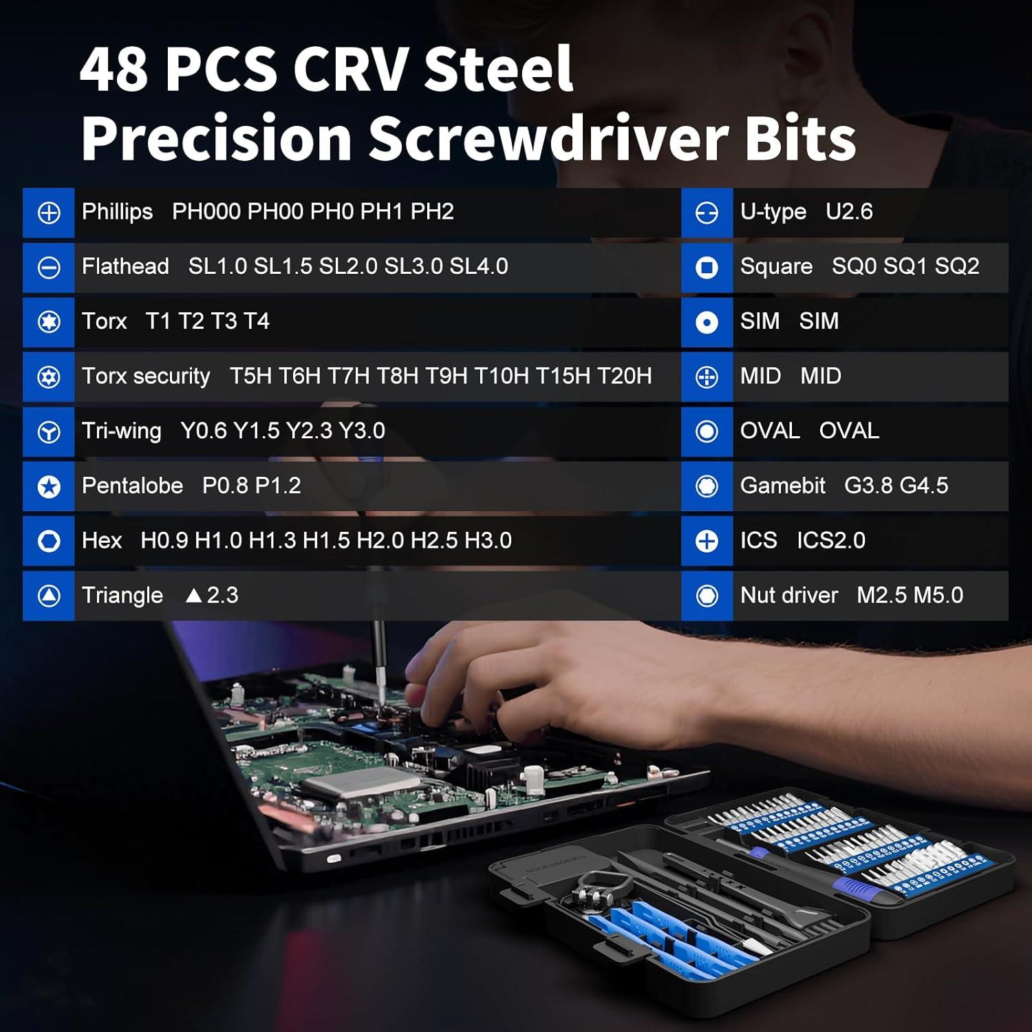Juego de Destornilladores de Precisión 64 en 1 STREBITO