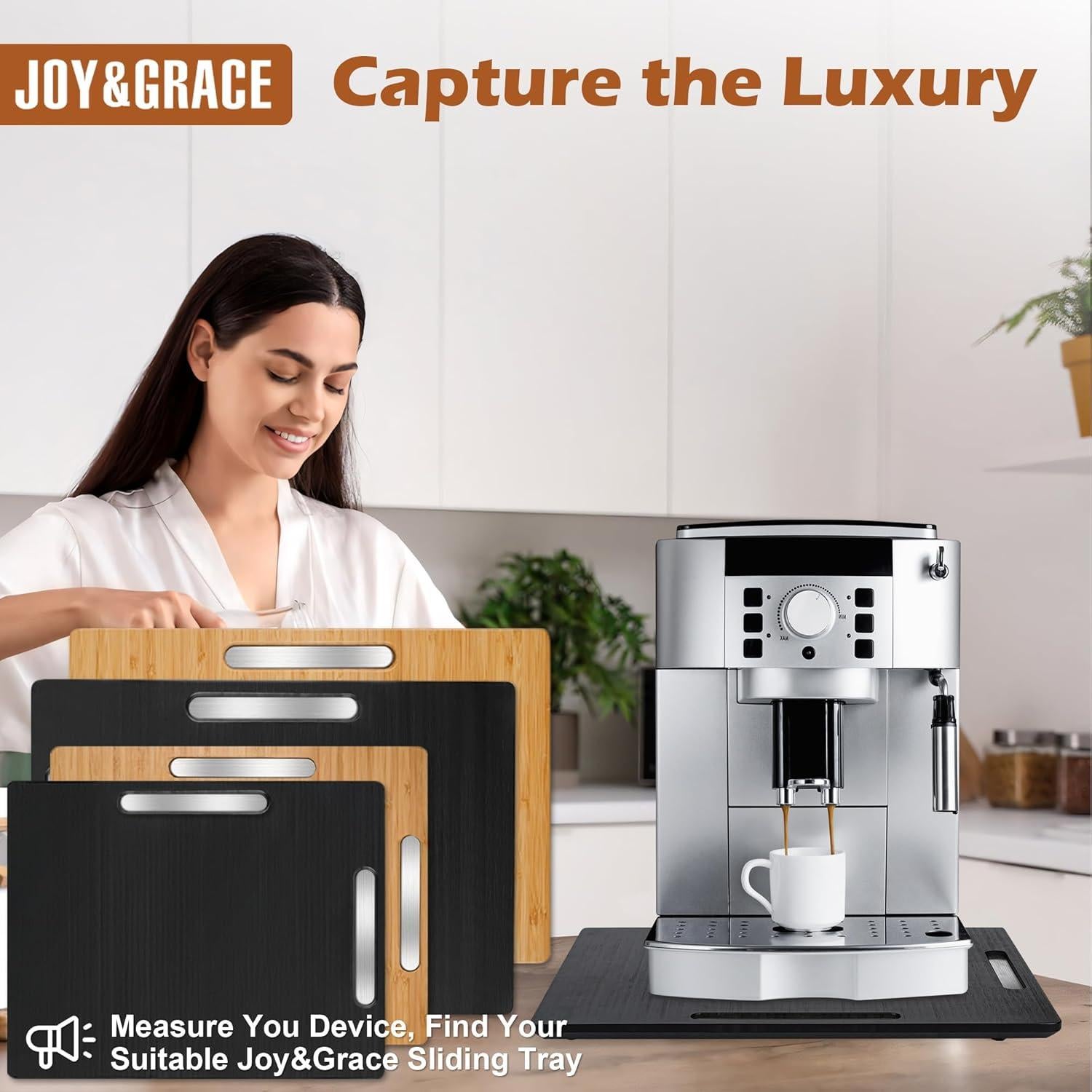 Deslizador Joy&Grace 16x33cm para Cafetera 360° Bambú