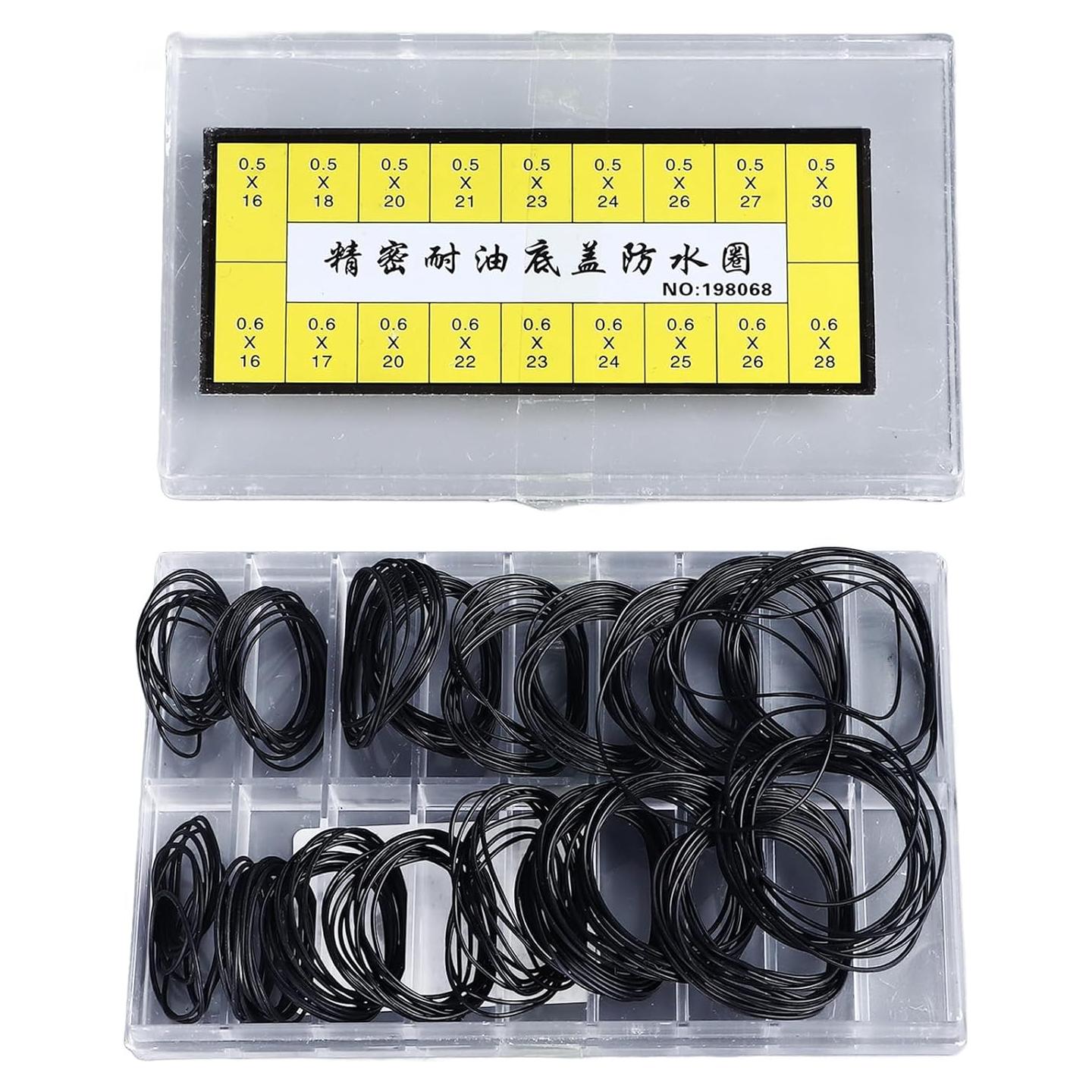 Kit de Anillos de Sellado de Reloj Yosoo 180 Piezas Goma