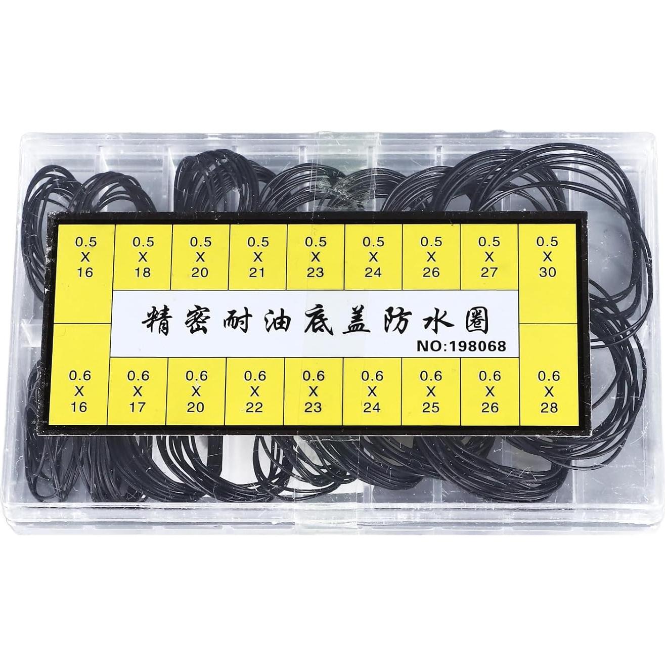 Kit de Anillos de Sellado de Reloj Yosoo 180 Piezas Goma