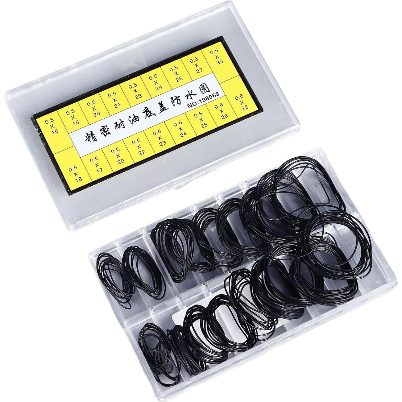 Kit de Anillos de Sellado de Reloj Yosoo 180 Piezas Goma