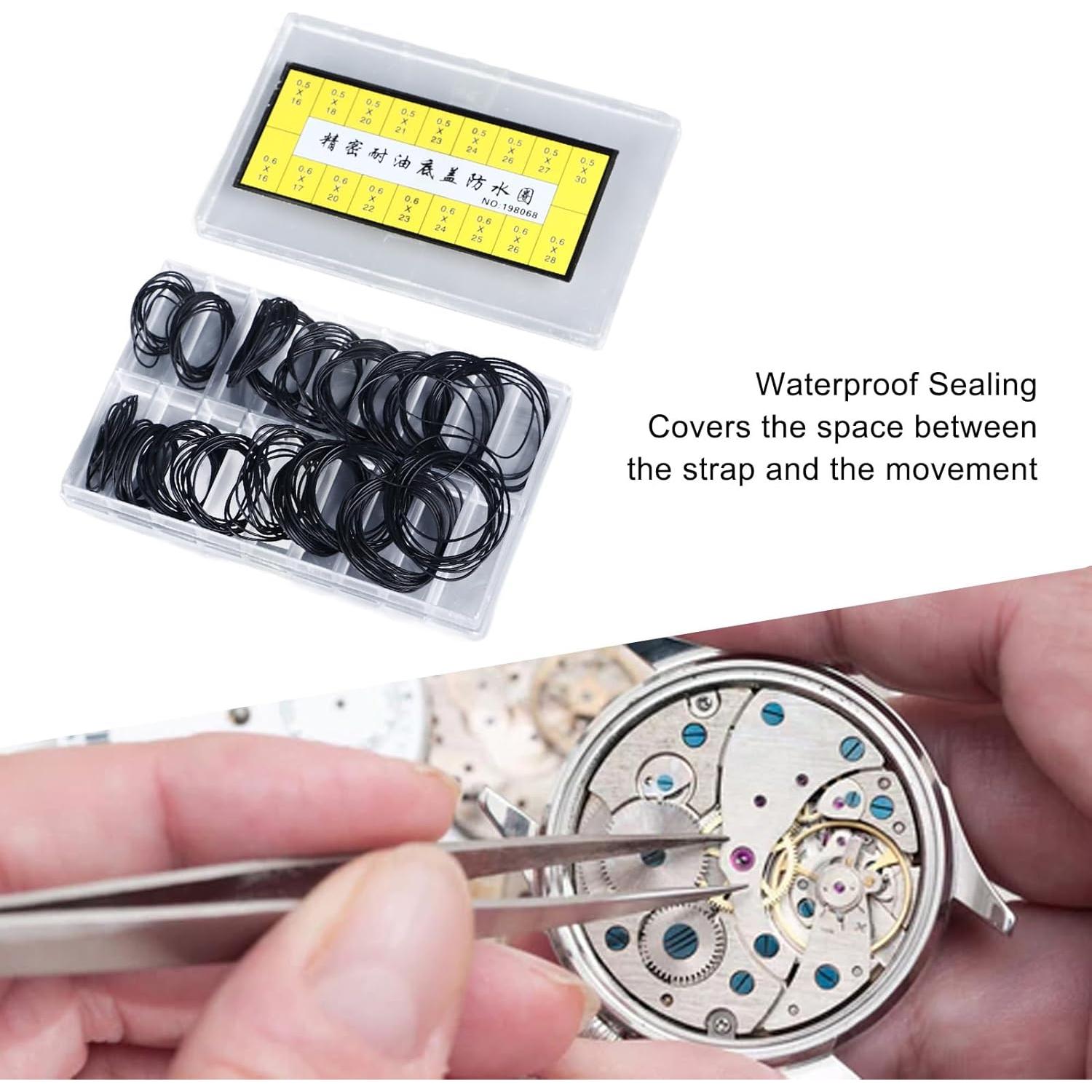 Kit de Anillos de Sellado de Reloj Yosoo 180 Piezas Goma
