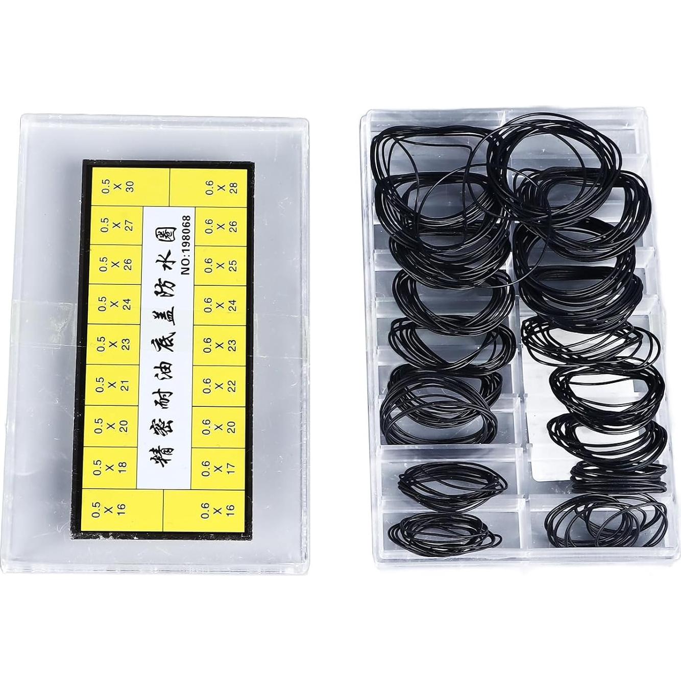 Kit de Anillos de Sellado de Reloj Yosoo 180 Piezas Goma
