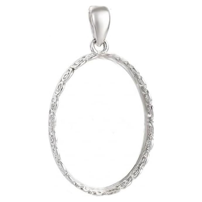 Pendiente de bandeja de plata esterlina 925 para cabujón 15x20mm