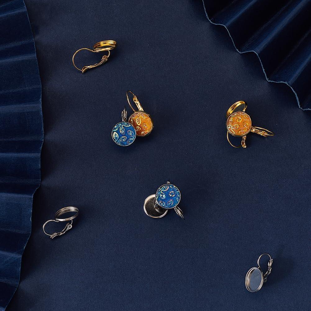 Ganchos de Aretes de Acero Inoxidable SUNNYCLUE 40 Pcs Oro Plata