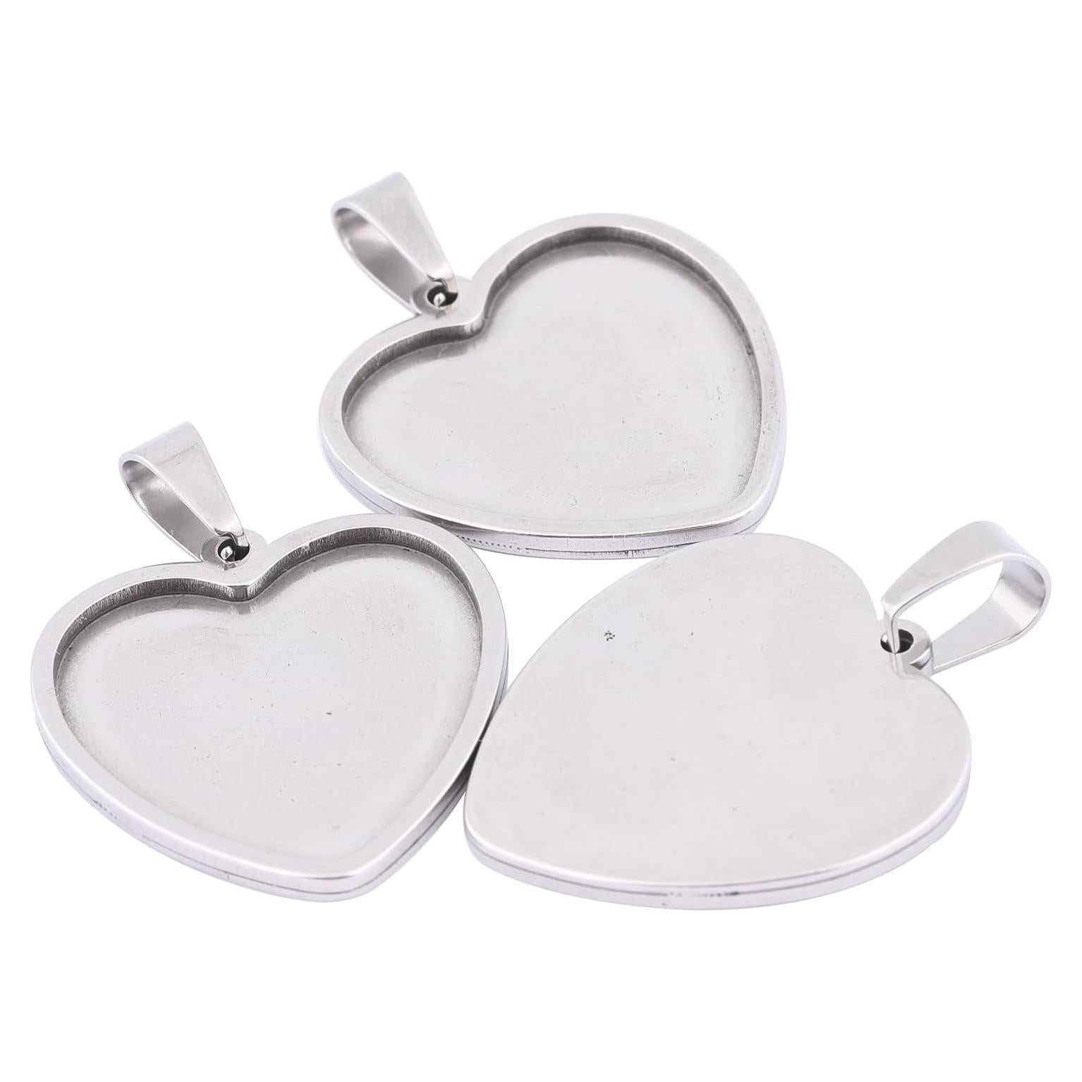 10 Piezas de Base de Cabochón Corazón 25mm Reidgaller