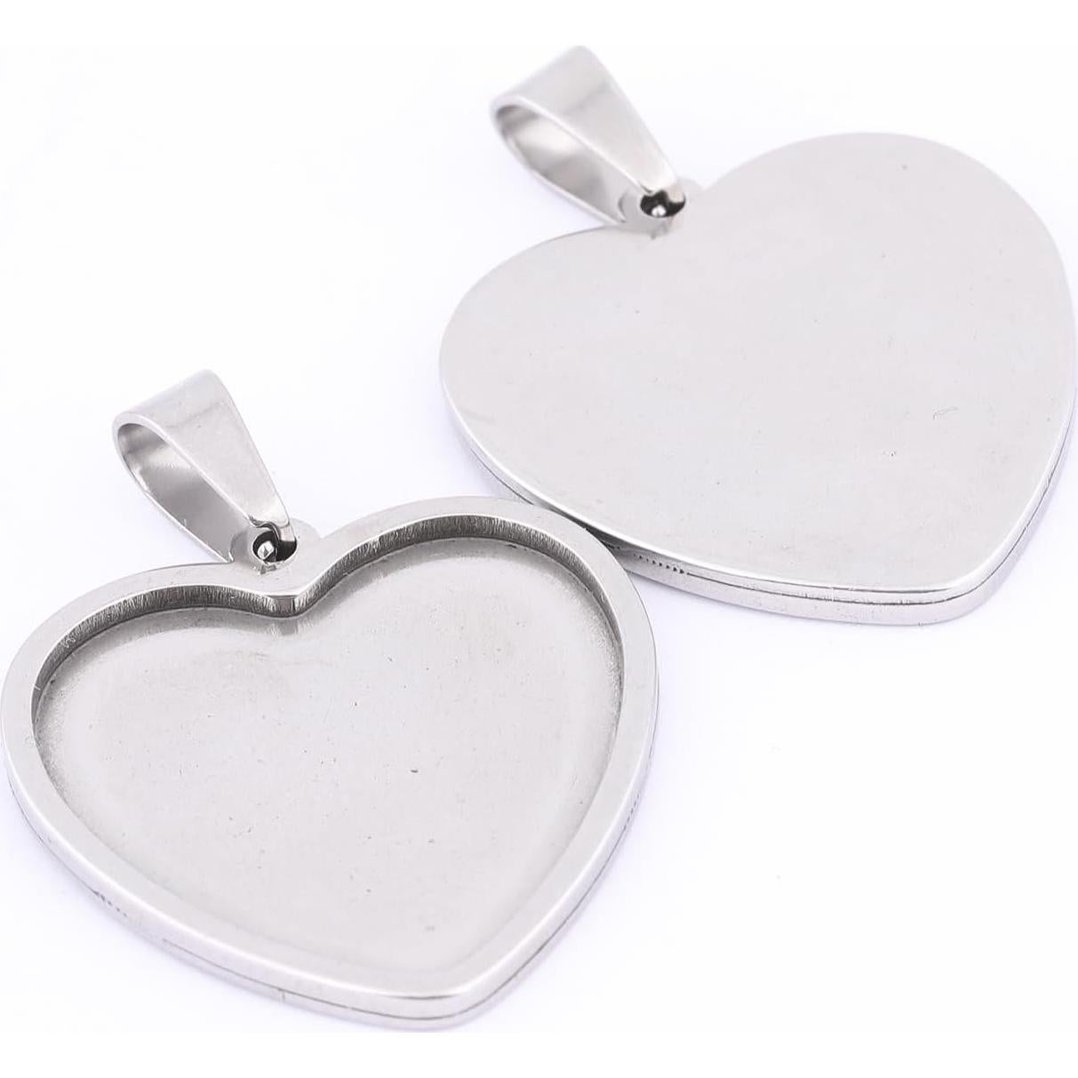 10 Piezas de Base de Cabochón Corazón 25mm Reidgaller