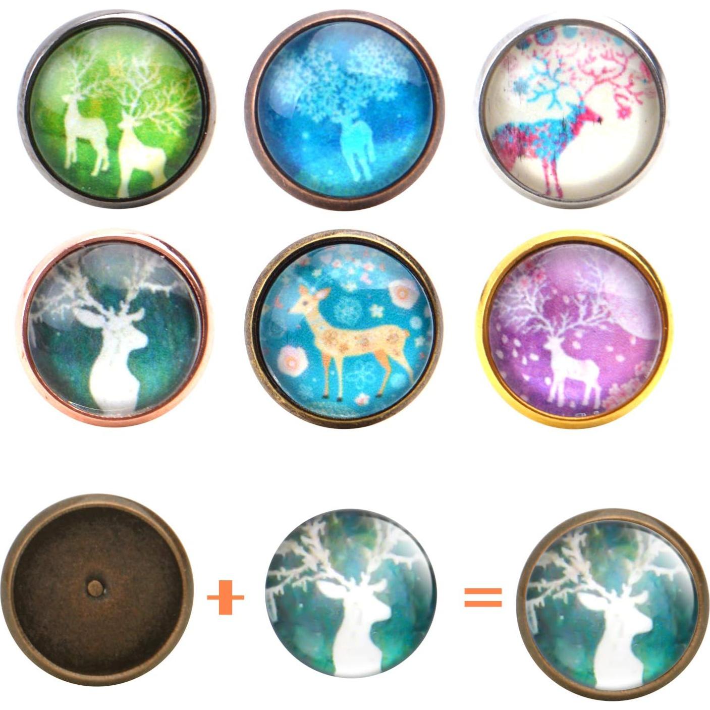 Configuraciones de Aretes Aylifu 60pcs Acero Inoxidable 12mm