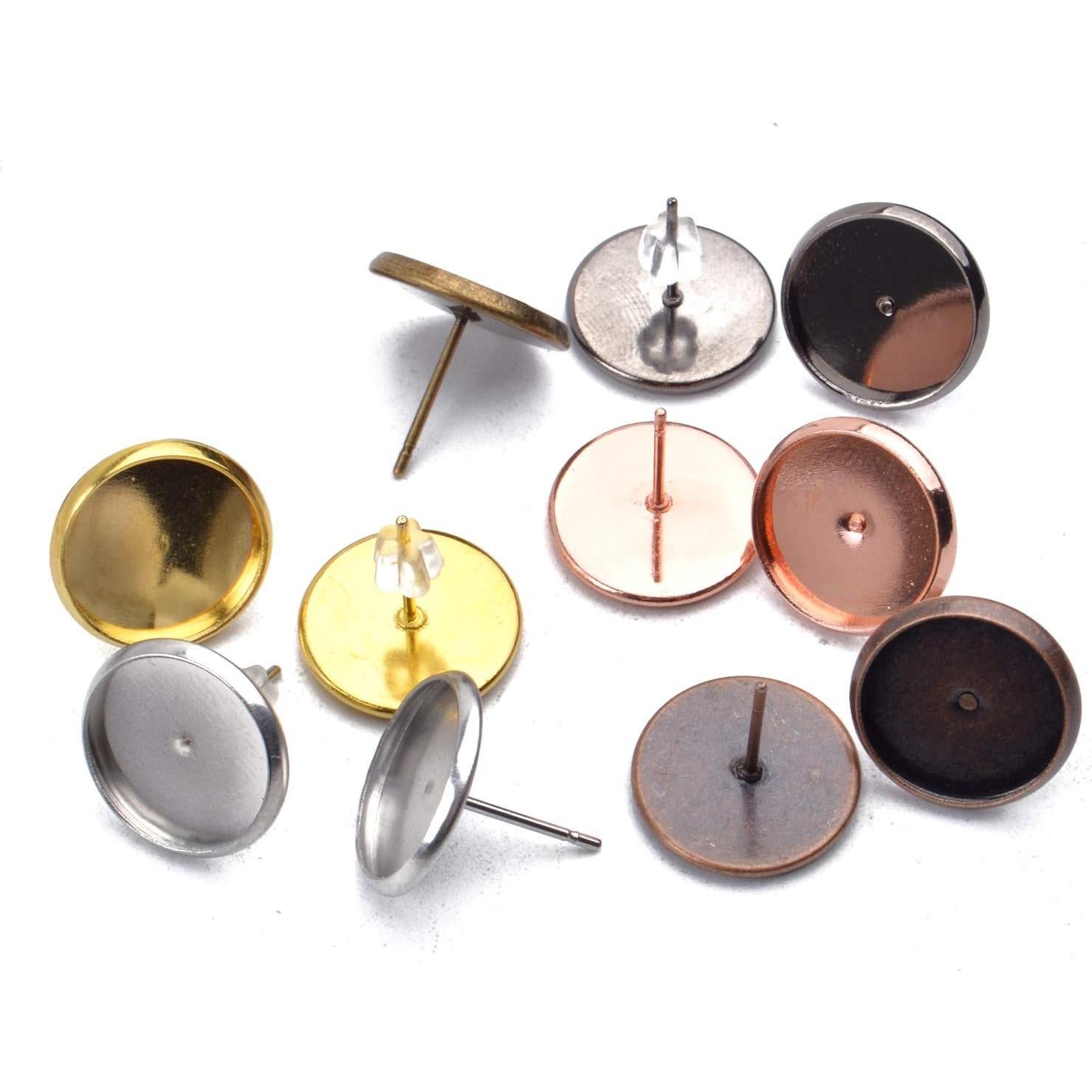 Configuraciones de Aretes Aylifu 60pcs Acero Inoxidable 12mm