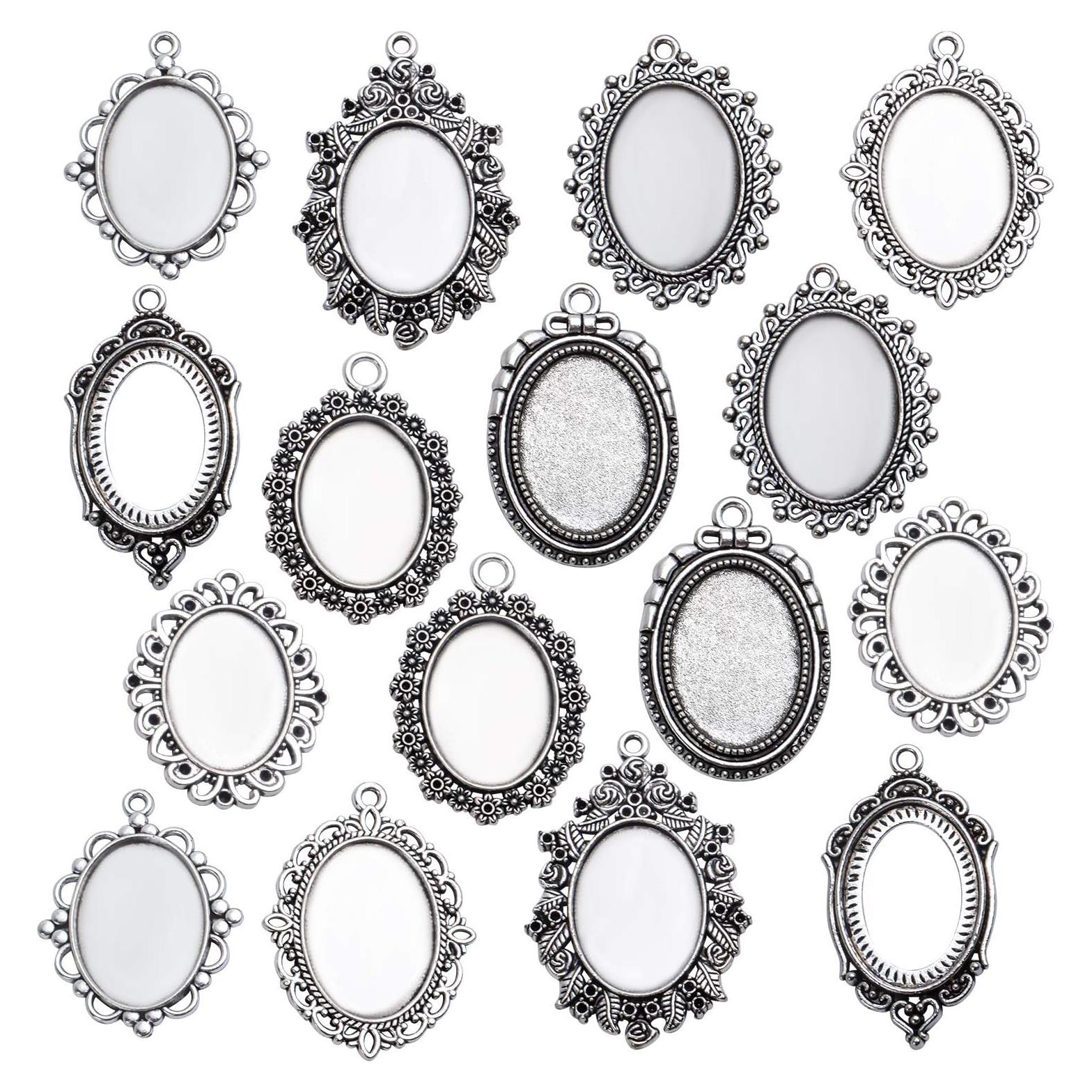 Bandejas de Aleación Aylifu 16 Piezas Ovaladas Plata