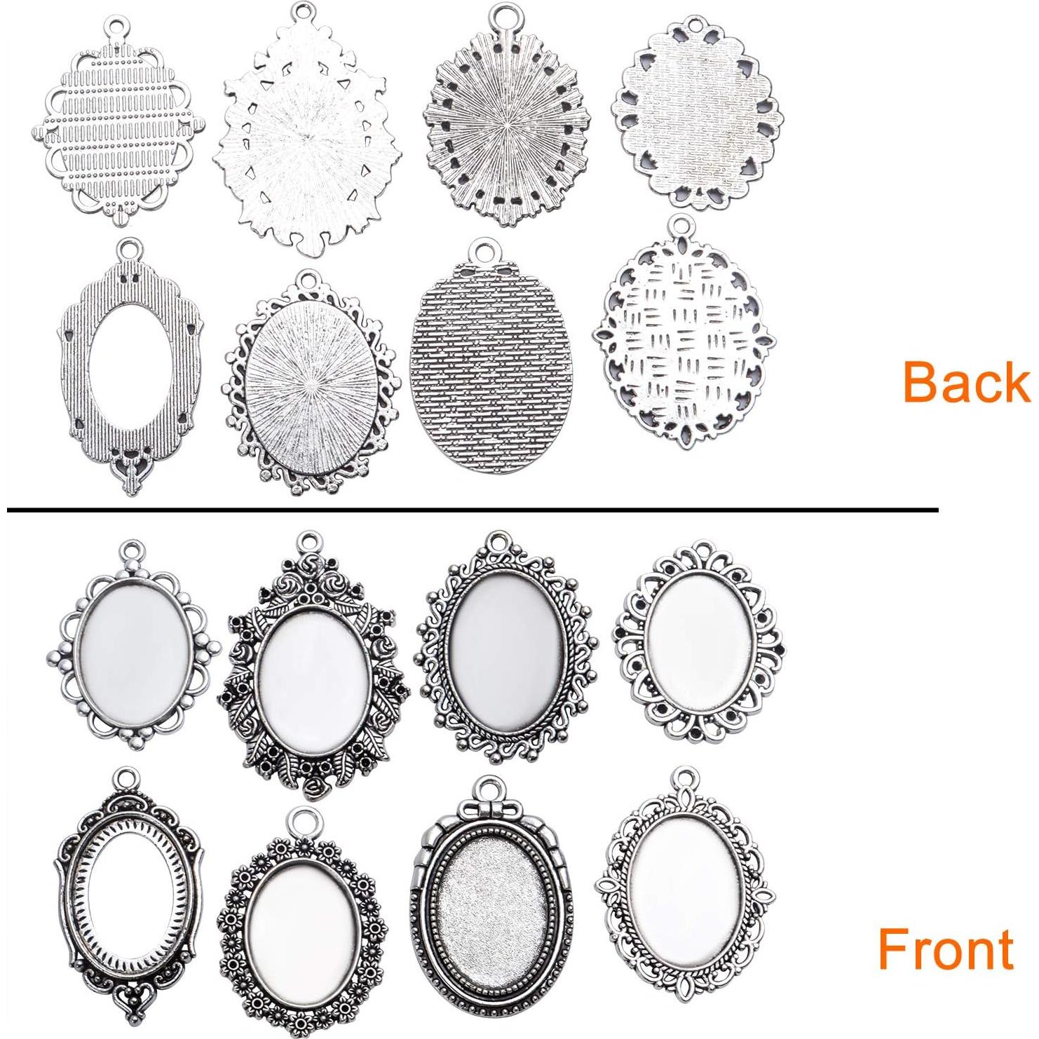Bandejas de Aleación Aylifu 16 Piezas Ovaladas Plata