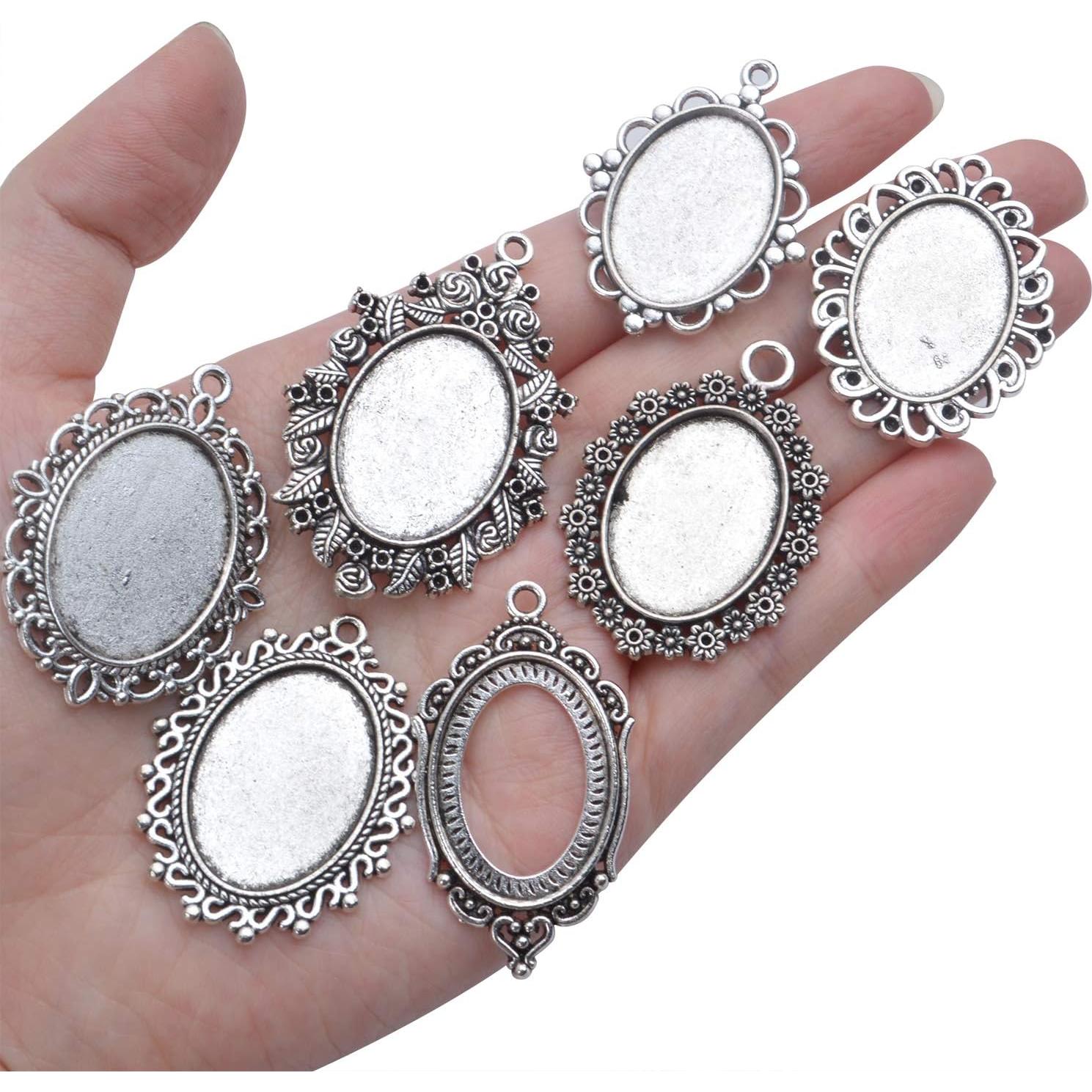 Bandejas de Aleación Aylifu 16 Piezas Ovaladas Plata