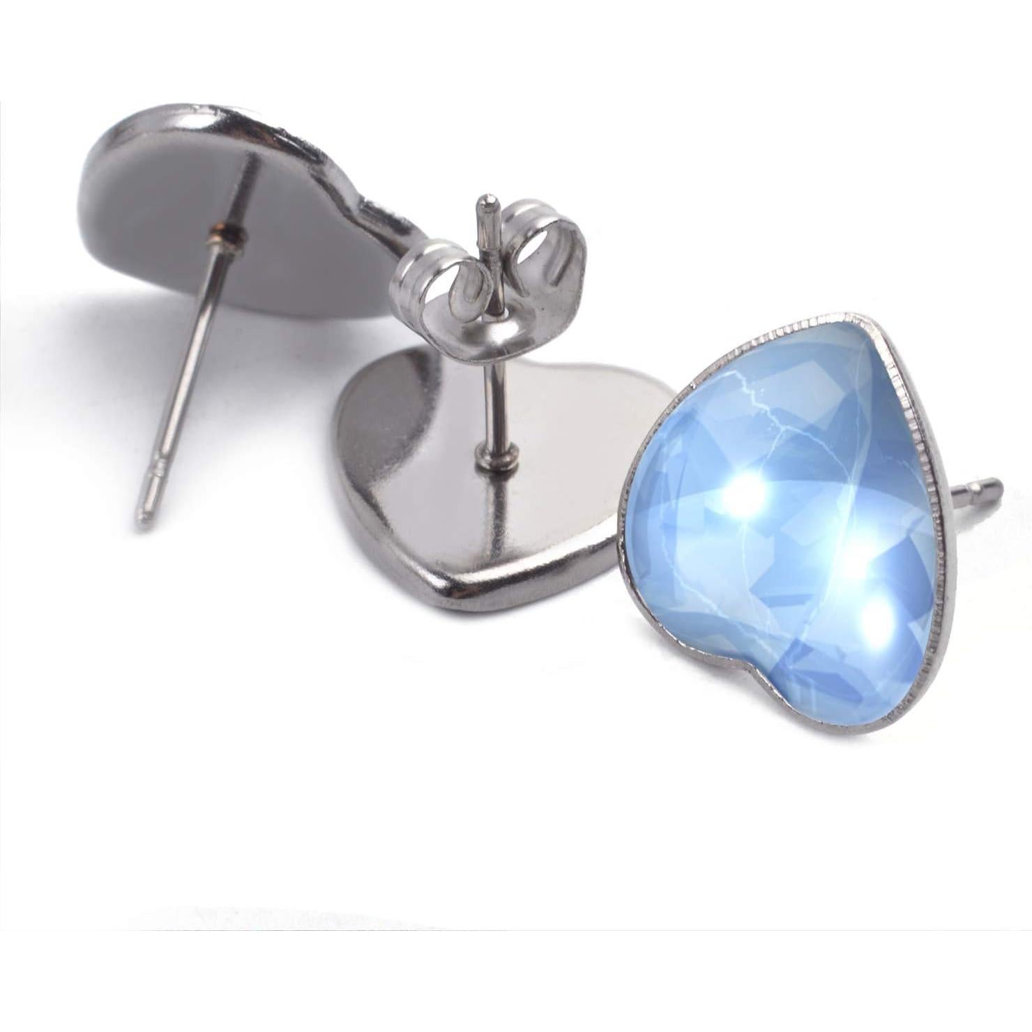 Pendientes de Stud Corazón Aylifu 40 Piezas Acero Inoxidable