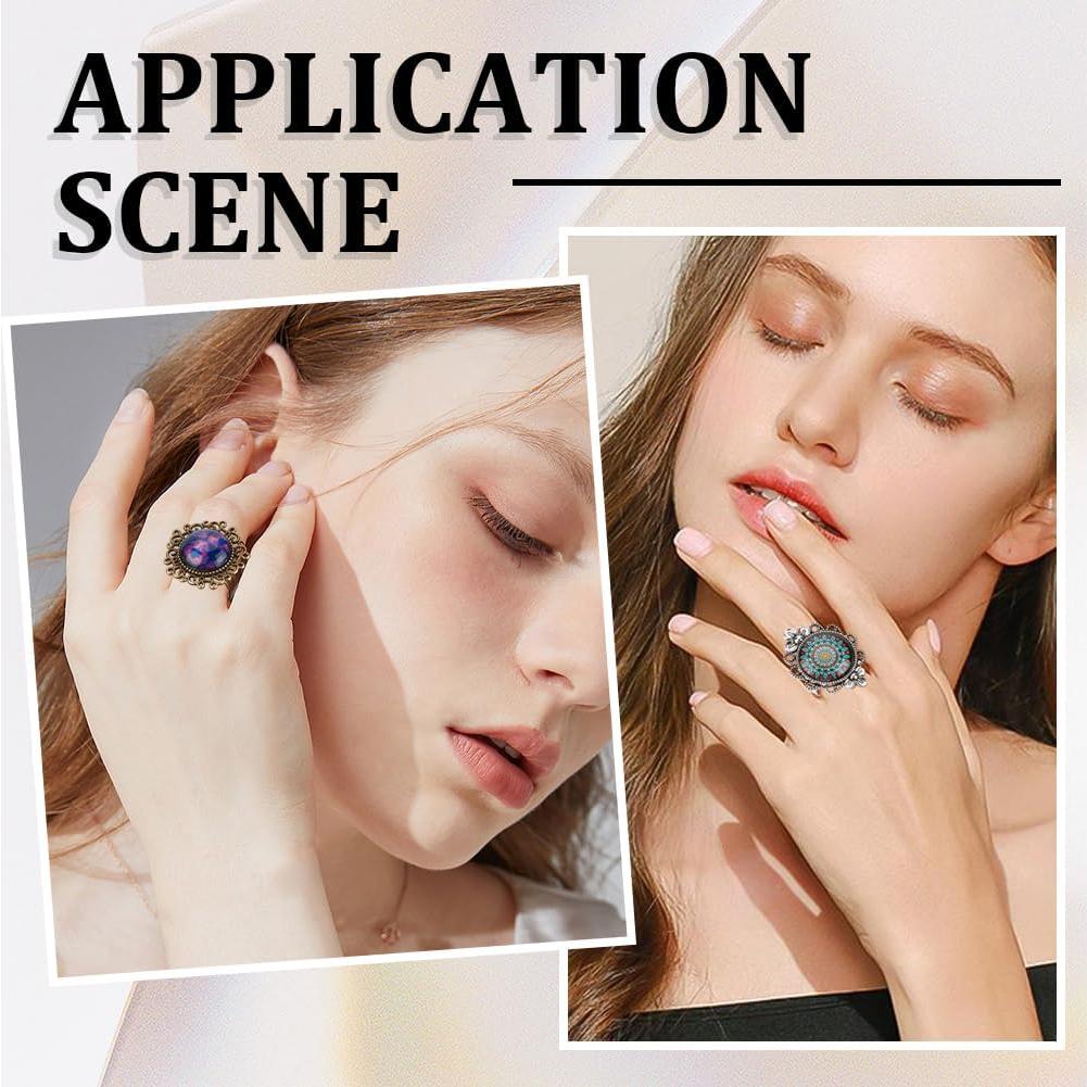 16 Anillos en Blanco Ajustables SUNNYCLUE - 8 Estilos Vintage DIY