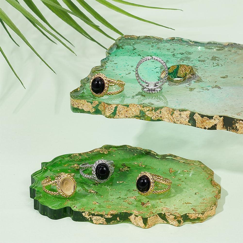 Kit de Anillos en Blanco UNICRAFTALE 8 Piezas Acero Inoxidable