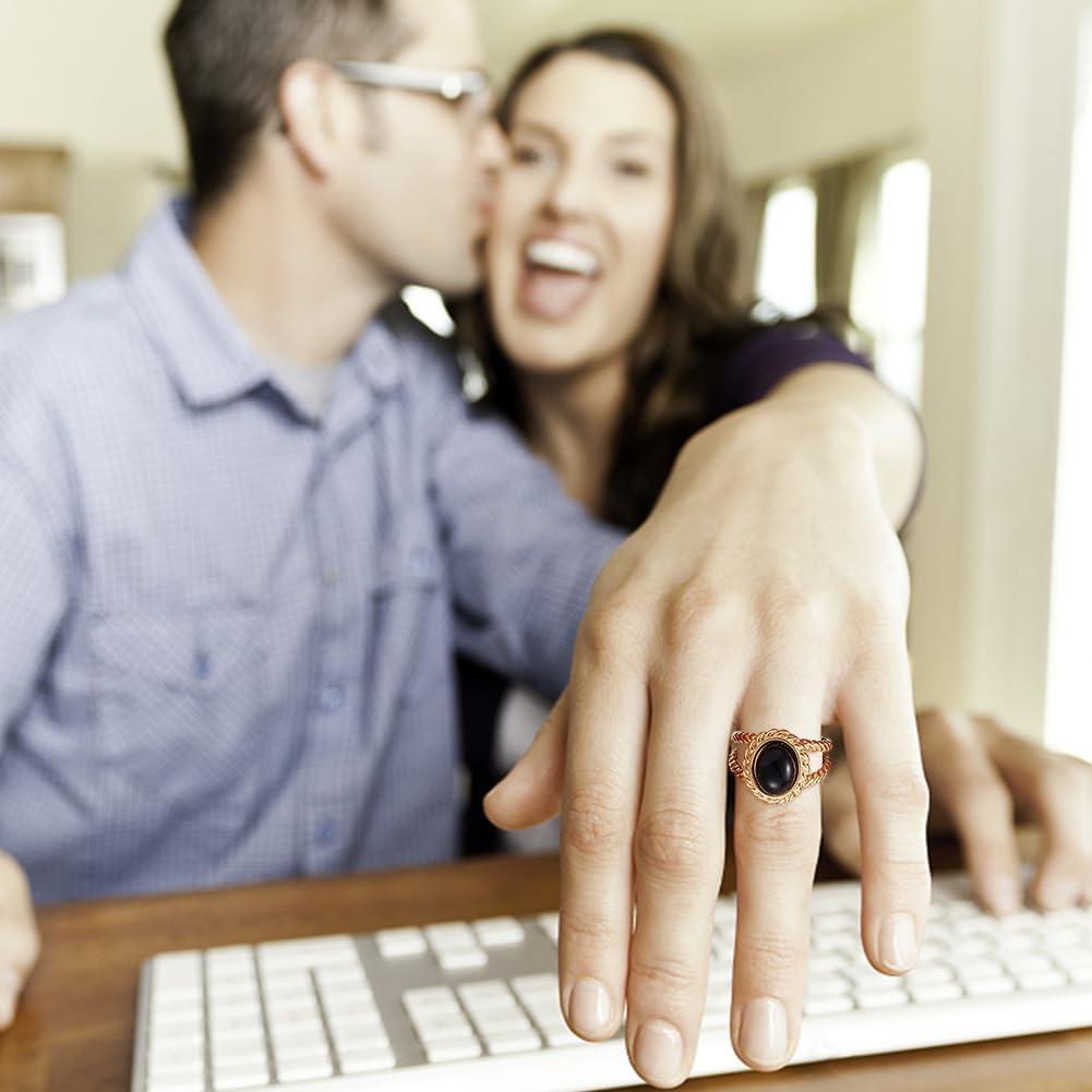 Kit de Anillos en Blanco UNICRAFTALE 8 Piezas Acero Inoxidable