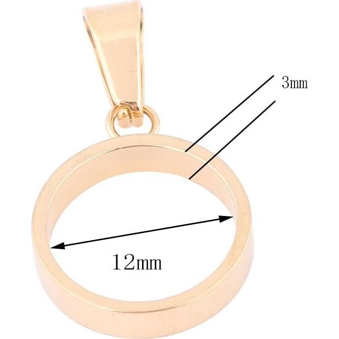 20pcs Colgantes Corazón Abierto Reidgaller 12mm Acero Inoxidable Baño Oro