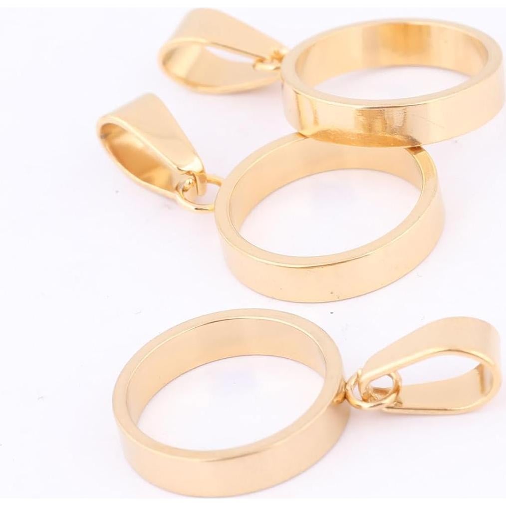 20pcs Colgantes Corazón Abierto Reidgaller 12mm Acero Inoxidable Baño Oro