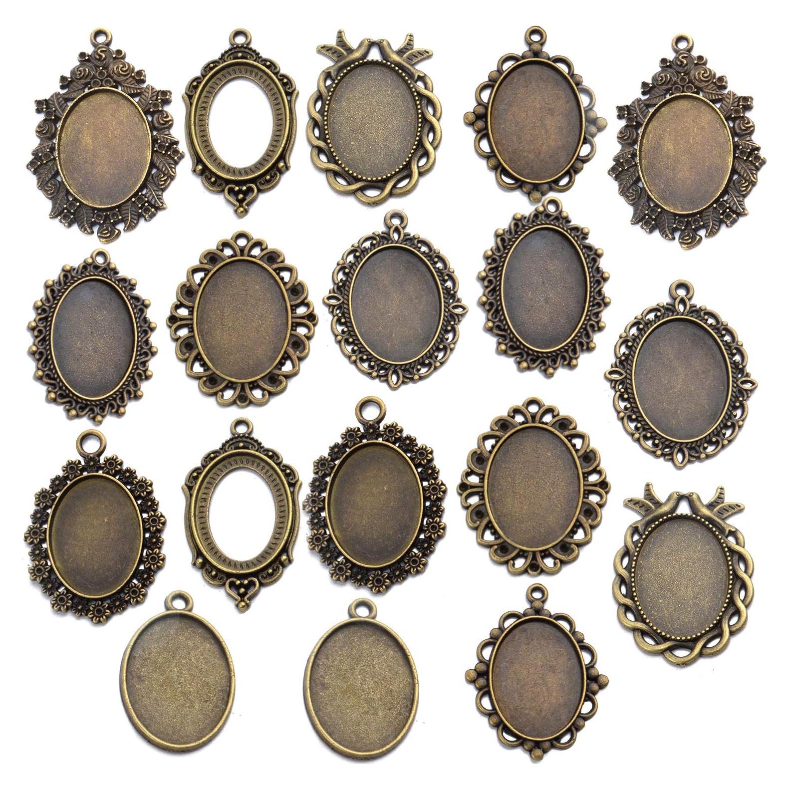 Bandejas Colgantes Ovaladas Aylifu en Bronce 16 Piezas