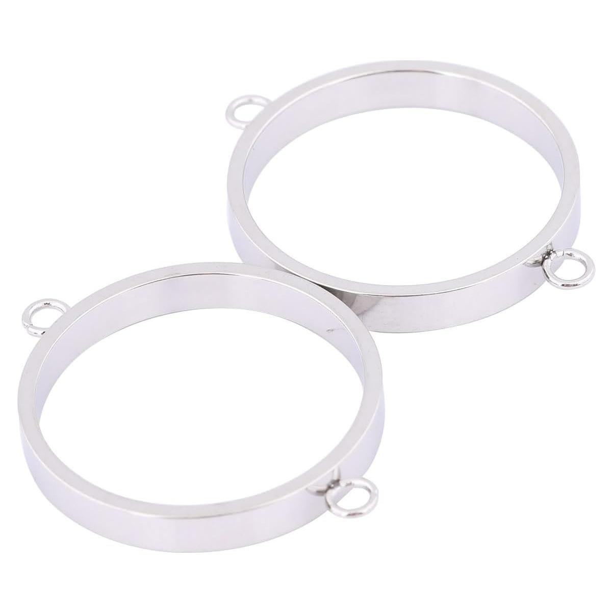 20 Conectores Abiertos Redondos 18mm Acero Inoxidable Reidgaller