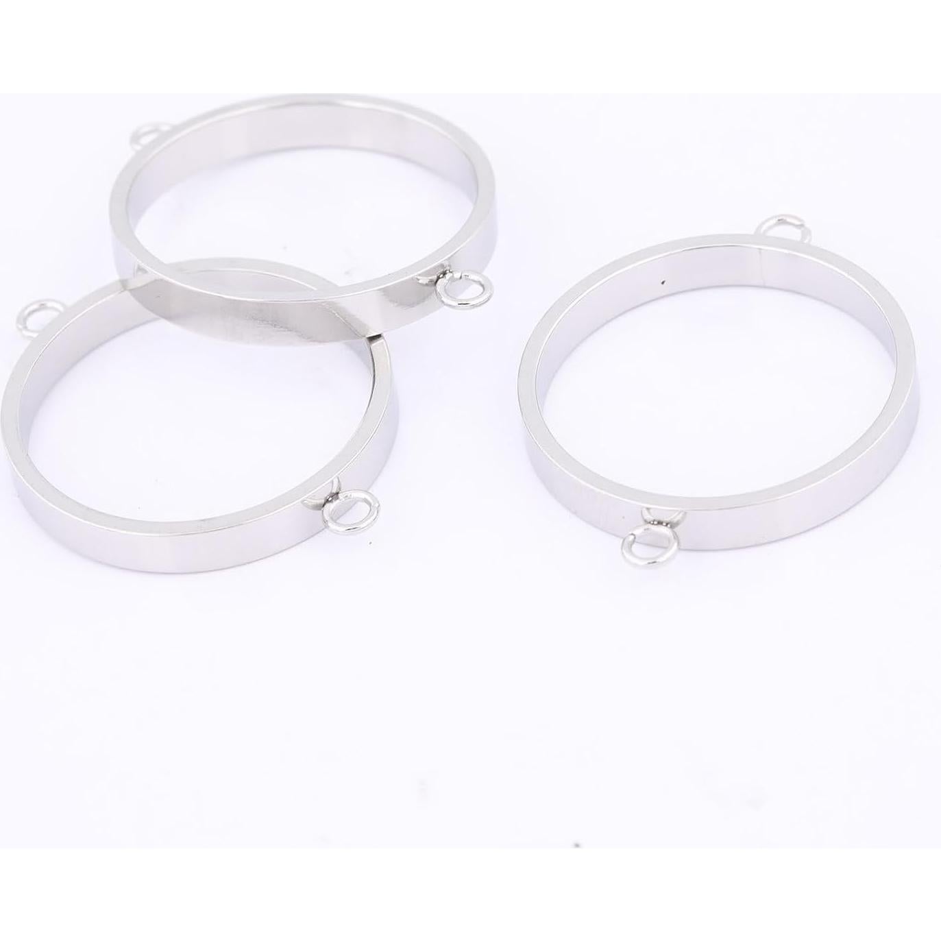 20 Conectores Abiertos Redondos 18mm Acero Inoxidable Reidgaller