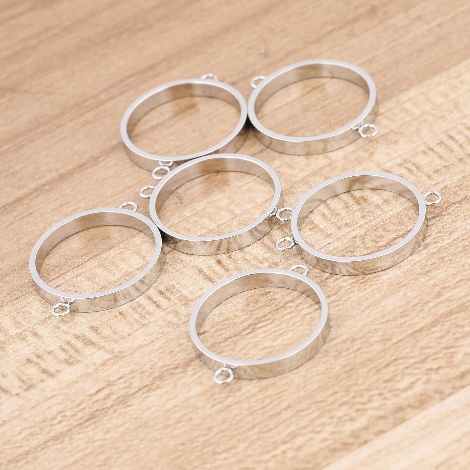 20 Conectores Abiertos Redondos 18mm Acero Inoxidable Reidgaller