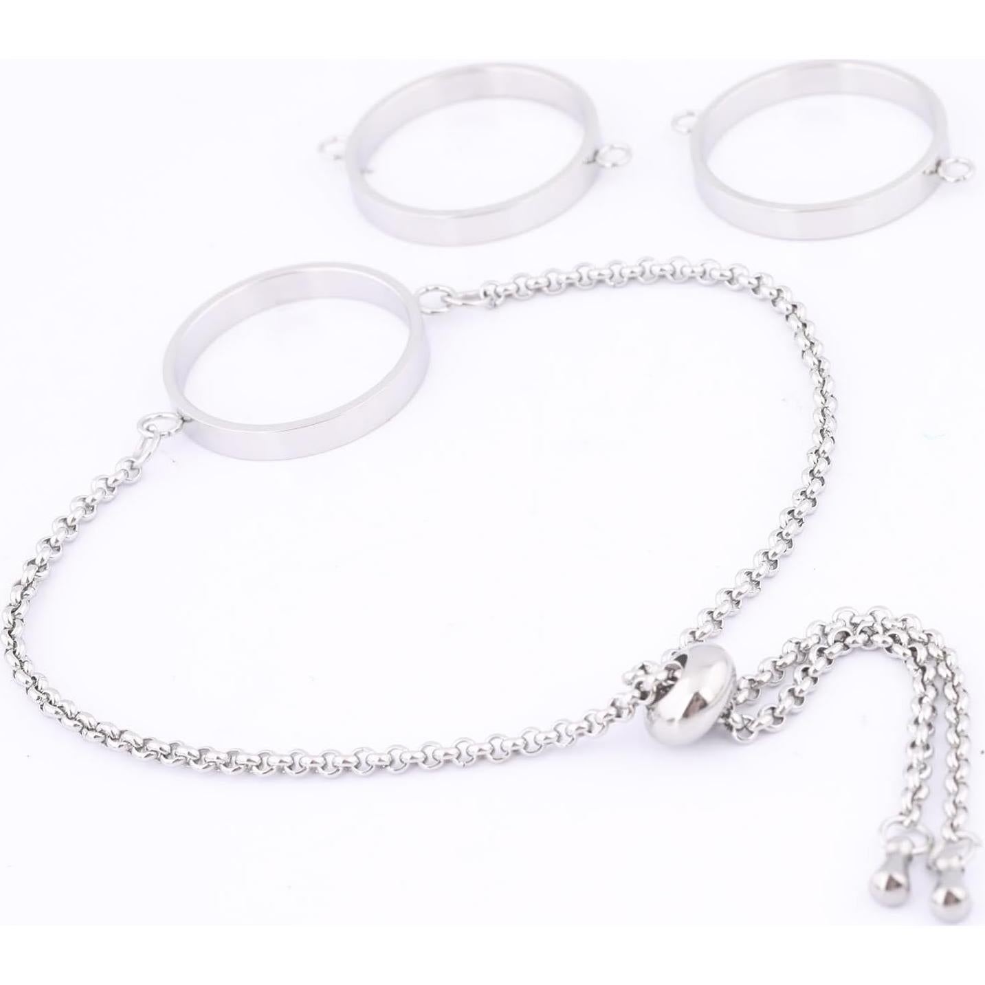 20 Conectores Abiertos Redondos 18mm Acero Inoxidable Reidgaller