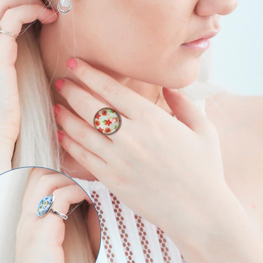 50pcs Base de Anillo Ajustable Acero Inoxidable 20mm PH PandaHall