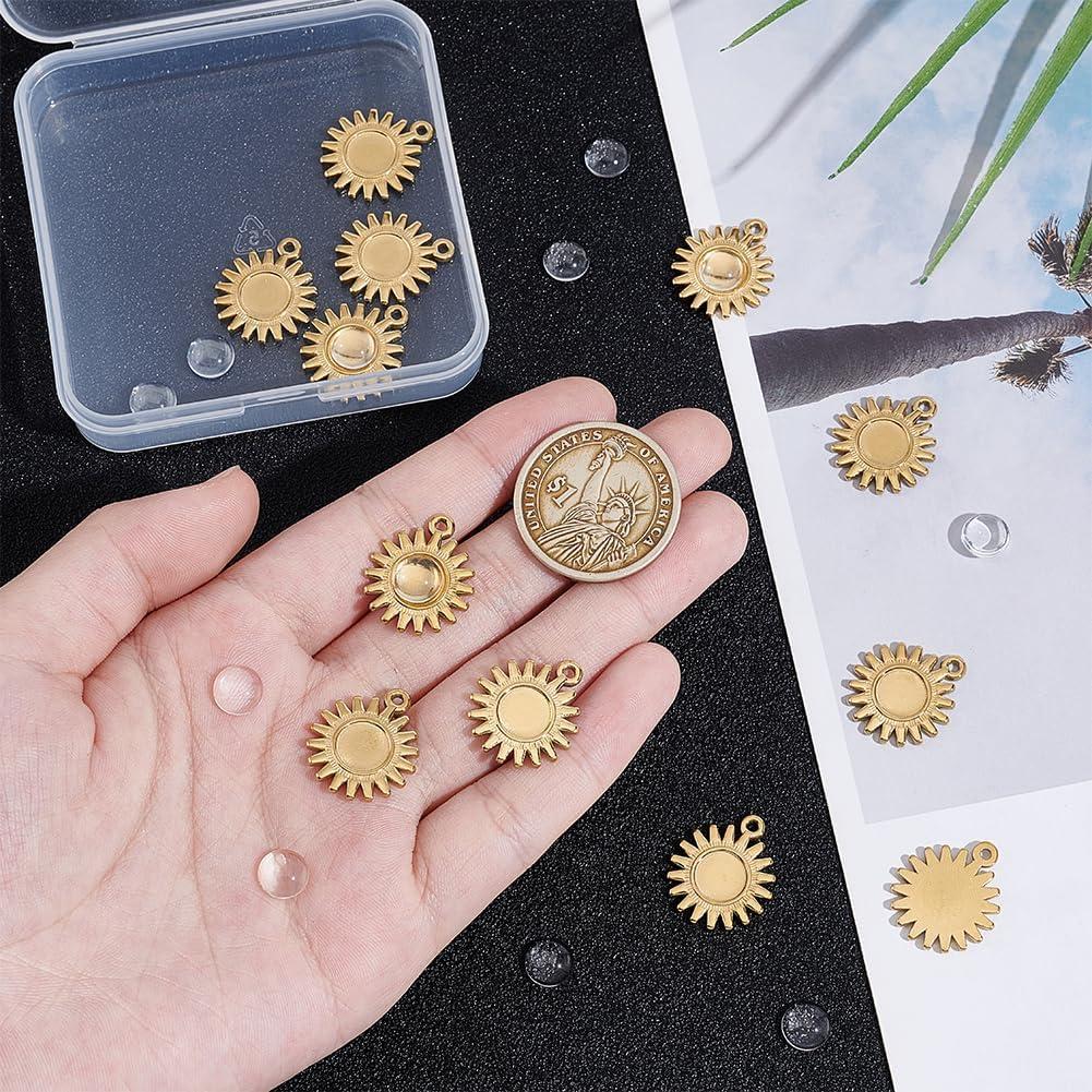 Set de 12 Colgantes Bezel Oro 18K UNICRAFTALE para Joyería