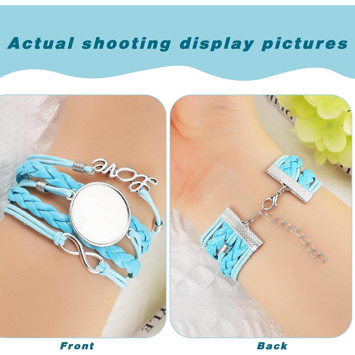 12 Pulseras de Cuero en Blanco para Sublimación Cinunk