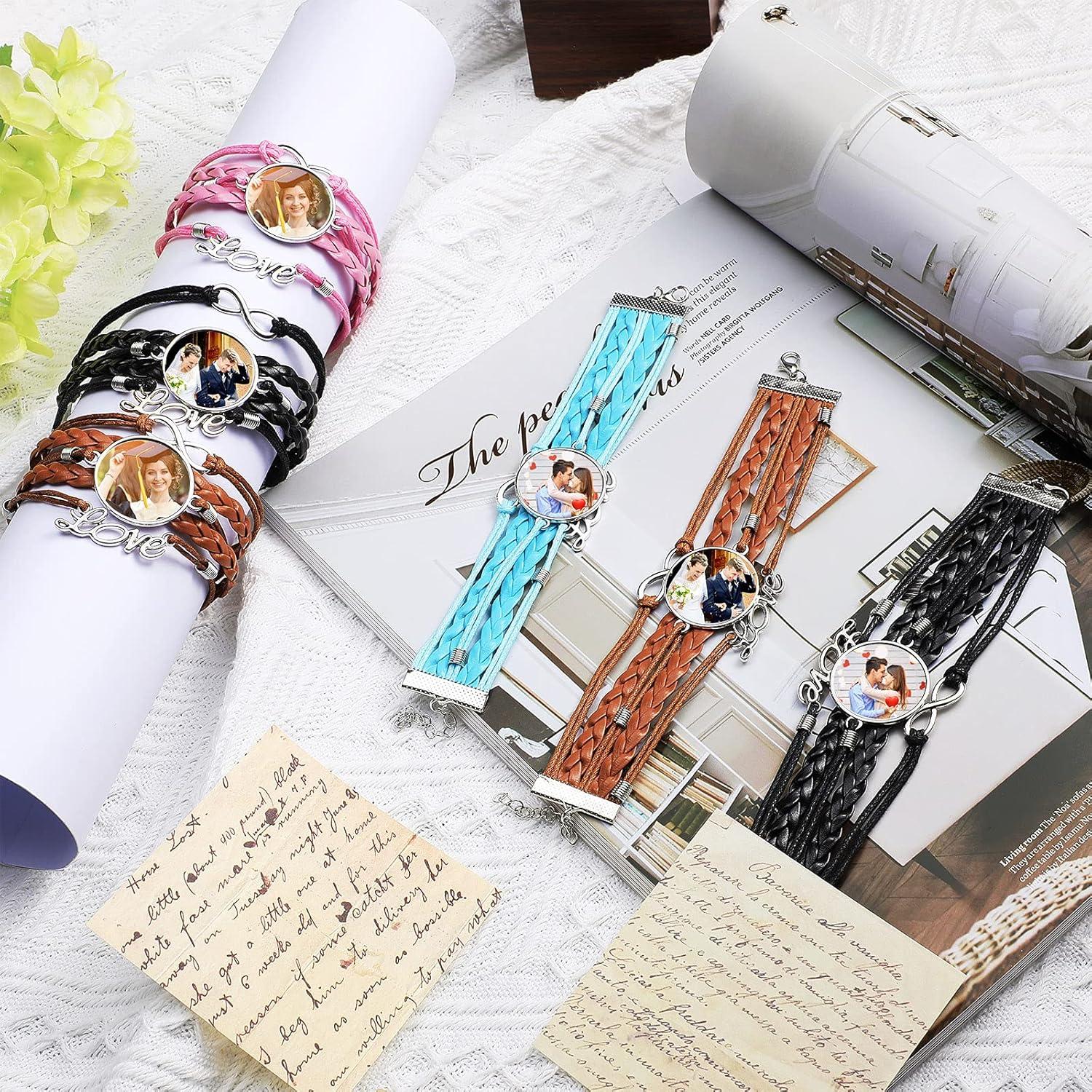 12 Pulseras de Cuero en Blanco para Sublimación Cinunk