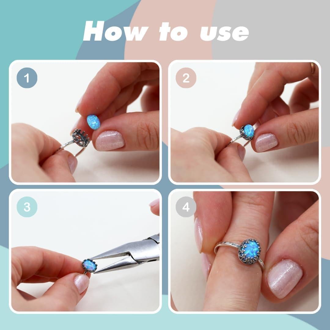 Anillo Ajustable de Plata Esterlina 925 para Joyería 13x18mm